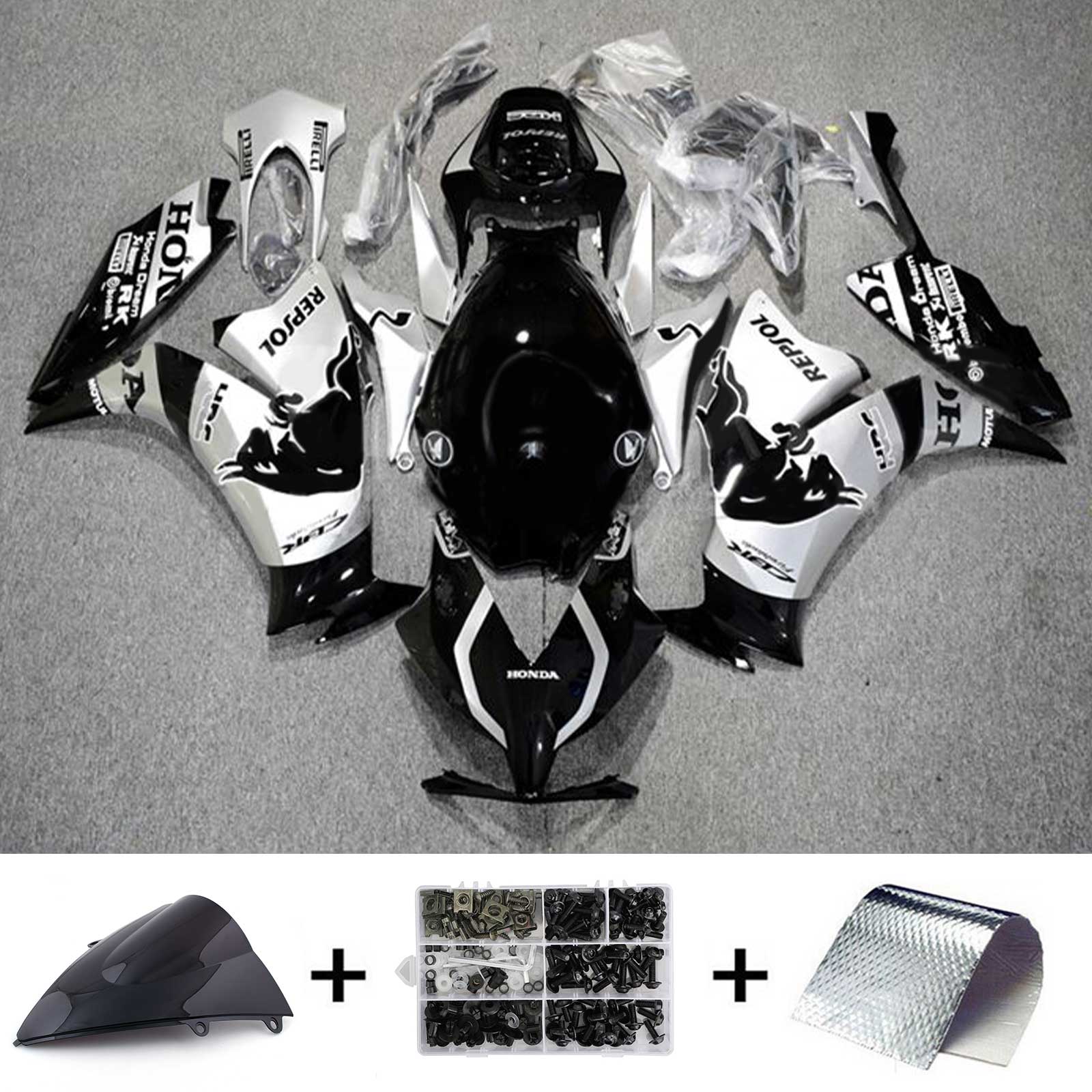 Amotopart Honda CBR1000RR 2012-2016 Kit de carenado de carrocería de plástico ABS