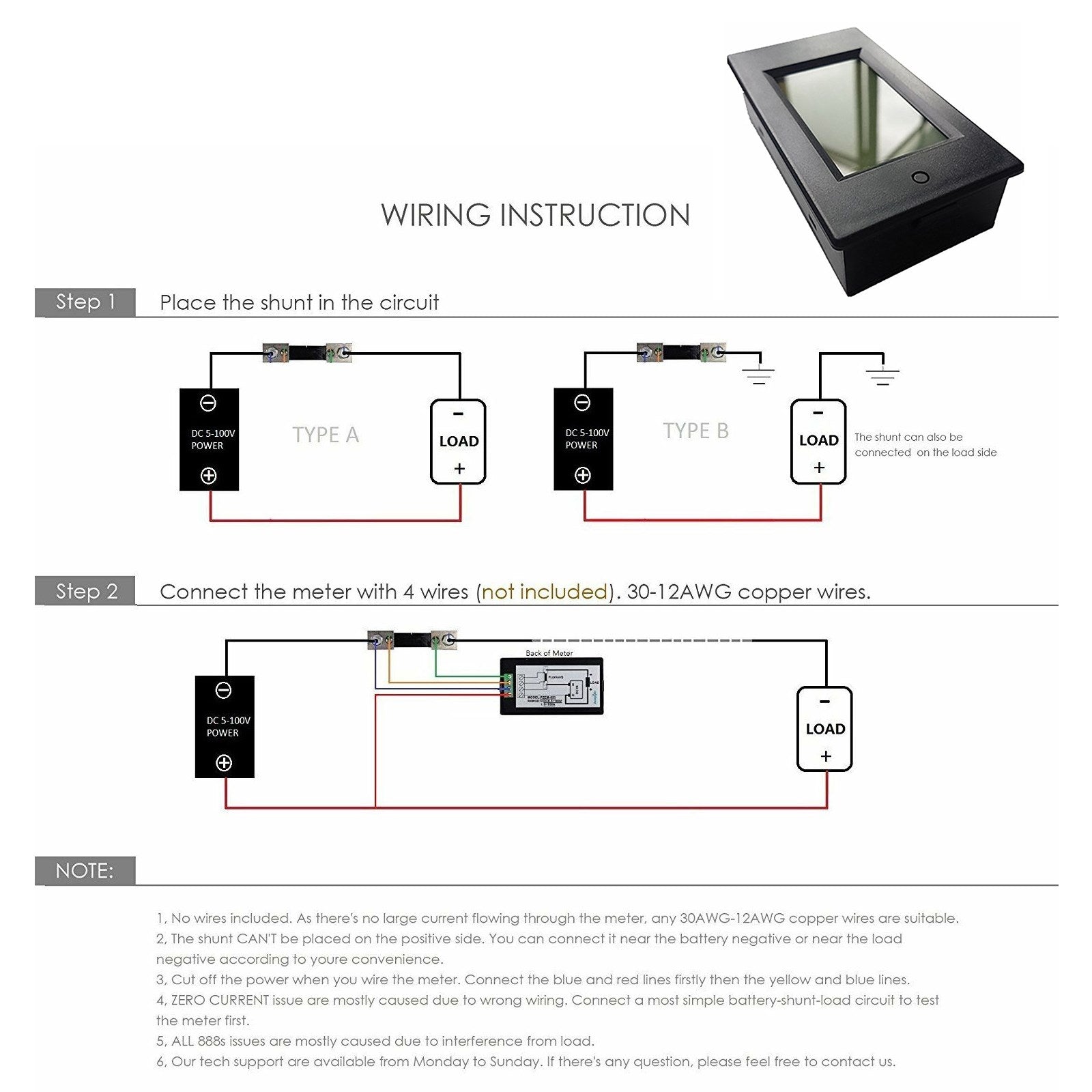 100A DC Digitaalinen Watti KWH Virta Teho Energiamittari Ampeerimittari Volttimittari 100V