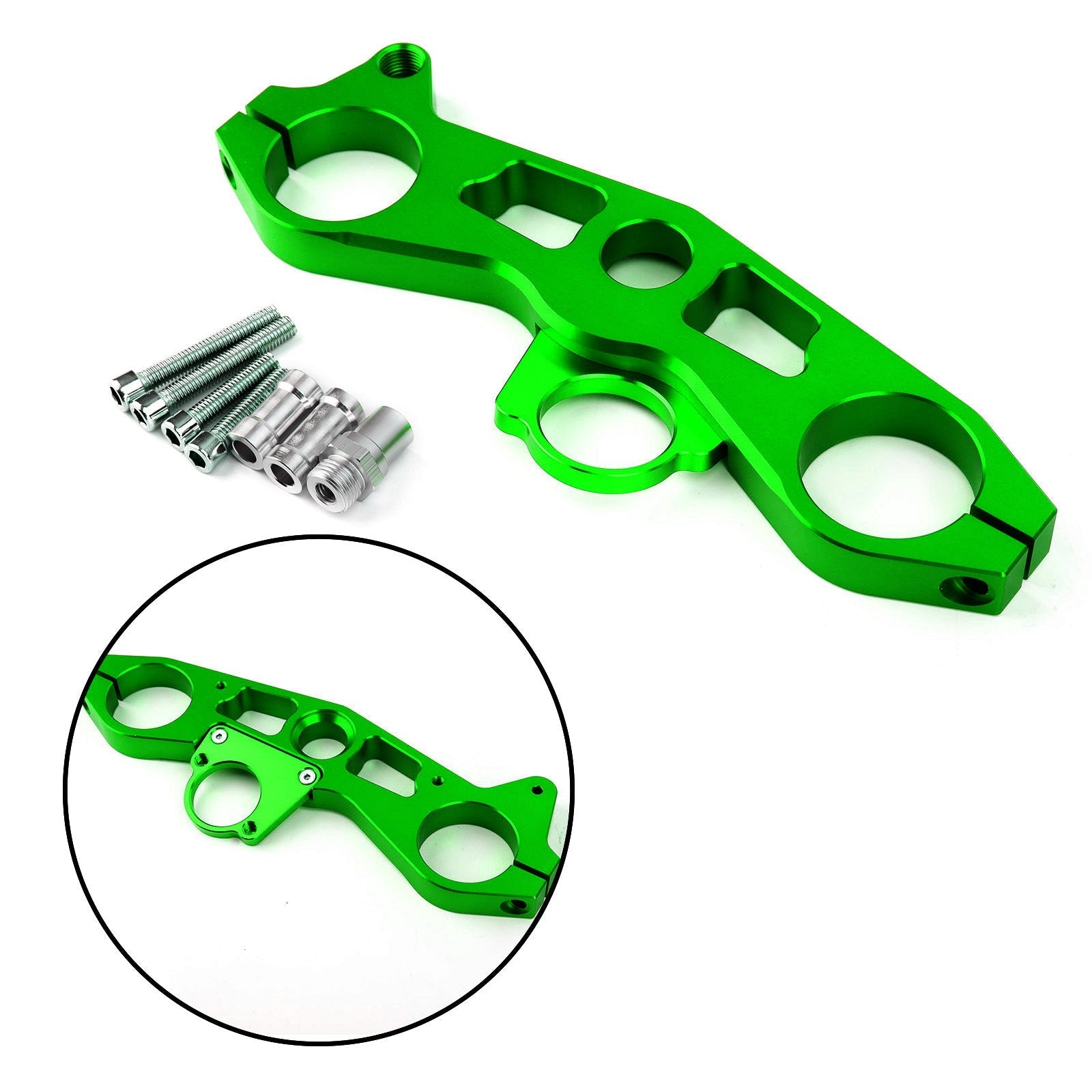 Abbassando la maglietta superiore per la forcella per Kawasaki Ninja ZX6R 09-12 Generico