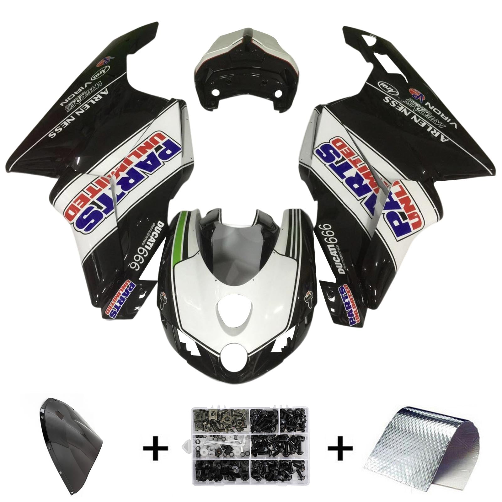 Amotopart Ducati 999 749 2003 2004 Kit Carénage Carrosserie ABS
