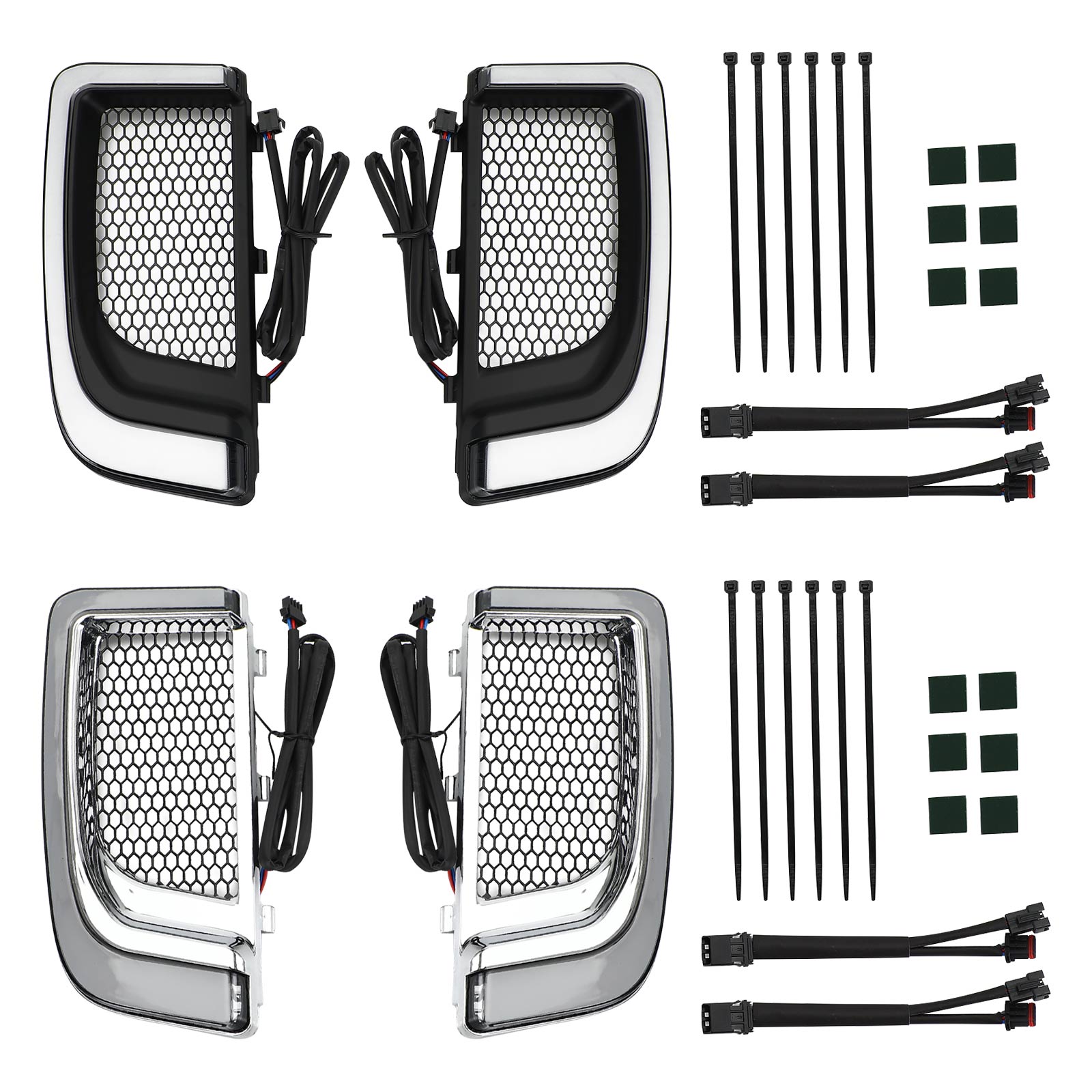 LED Tracer Lower Grids Lower Grids Lights voor elektra flh/t road glide generiek