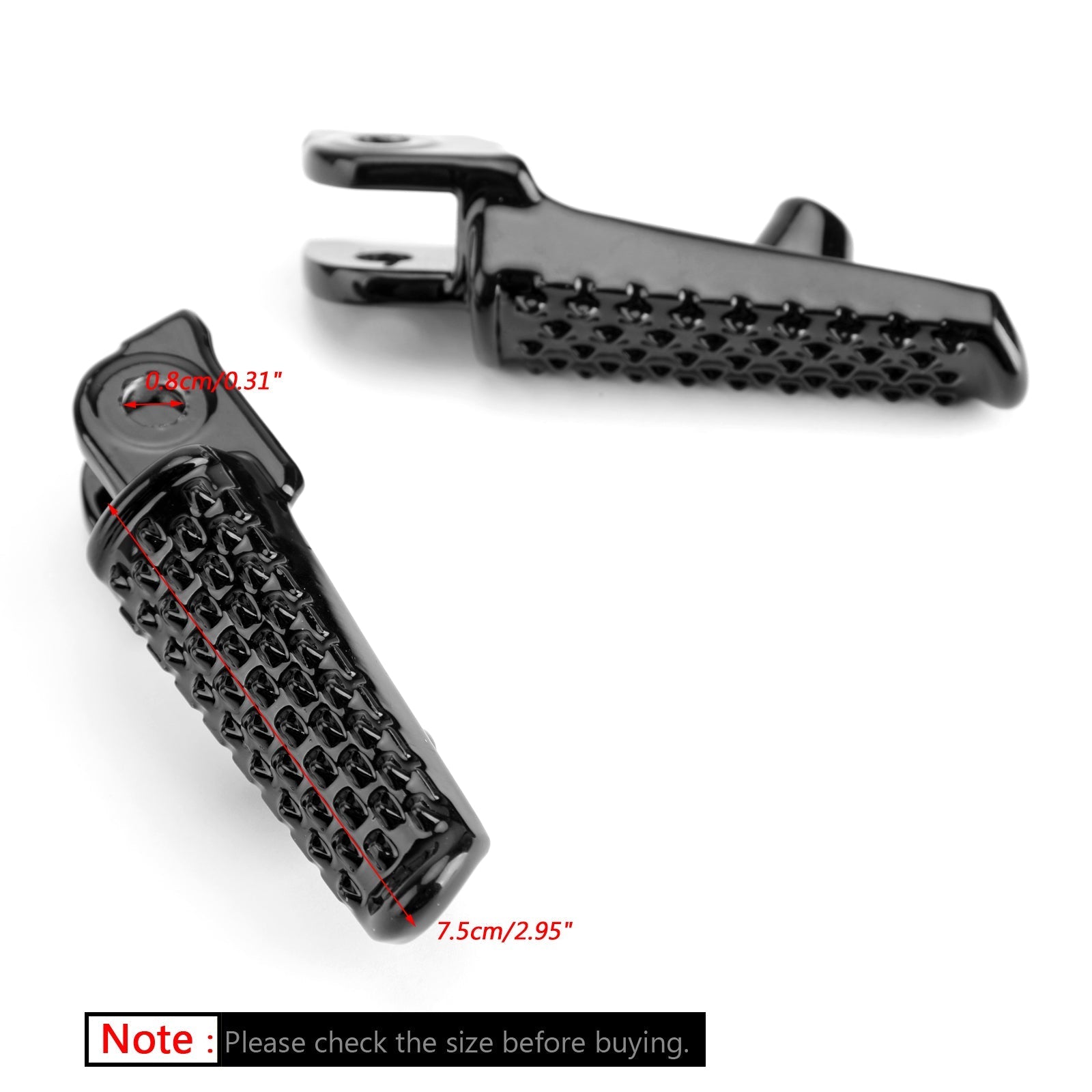 Voorste voetsteunen voor Honda CB1000R CBR 600 1000 RR VTR1000 VTR1000S Zwart Generiek