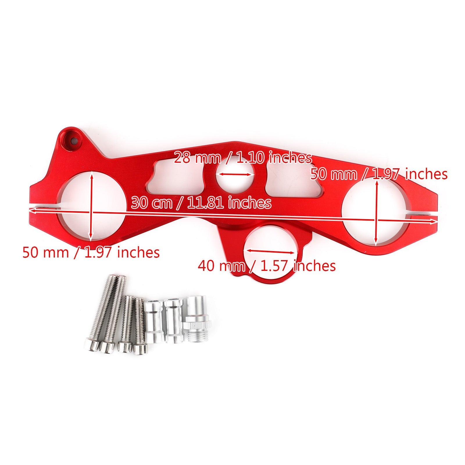 Abbassando la maglietta superiore per la forcella per Kawasaki Ninja ZX6R 09-12 Generico