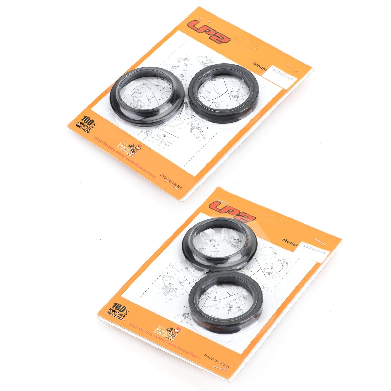 Kit parapolvere guarnizioni forcella per Kawasaki ZX600 ZX636 Ninja ZX-6R ZZ-R600 ZX-9R 1998-2008 Generico