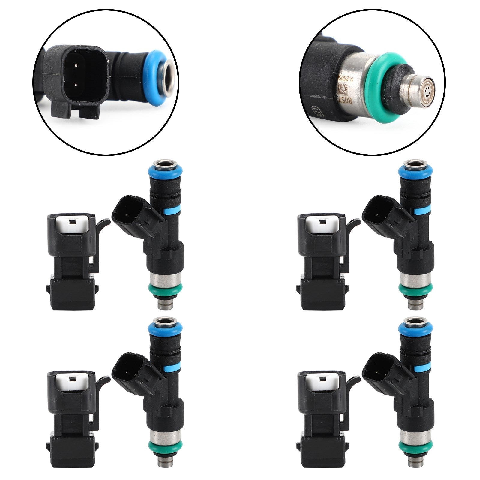 4 Stuks 52lb 550cc Brandstof Injectoren 0280158117 Fit EV14 A4 Tt Golf Jetta Passat Generieke