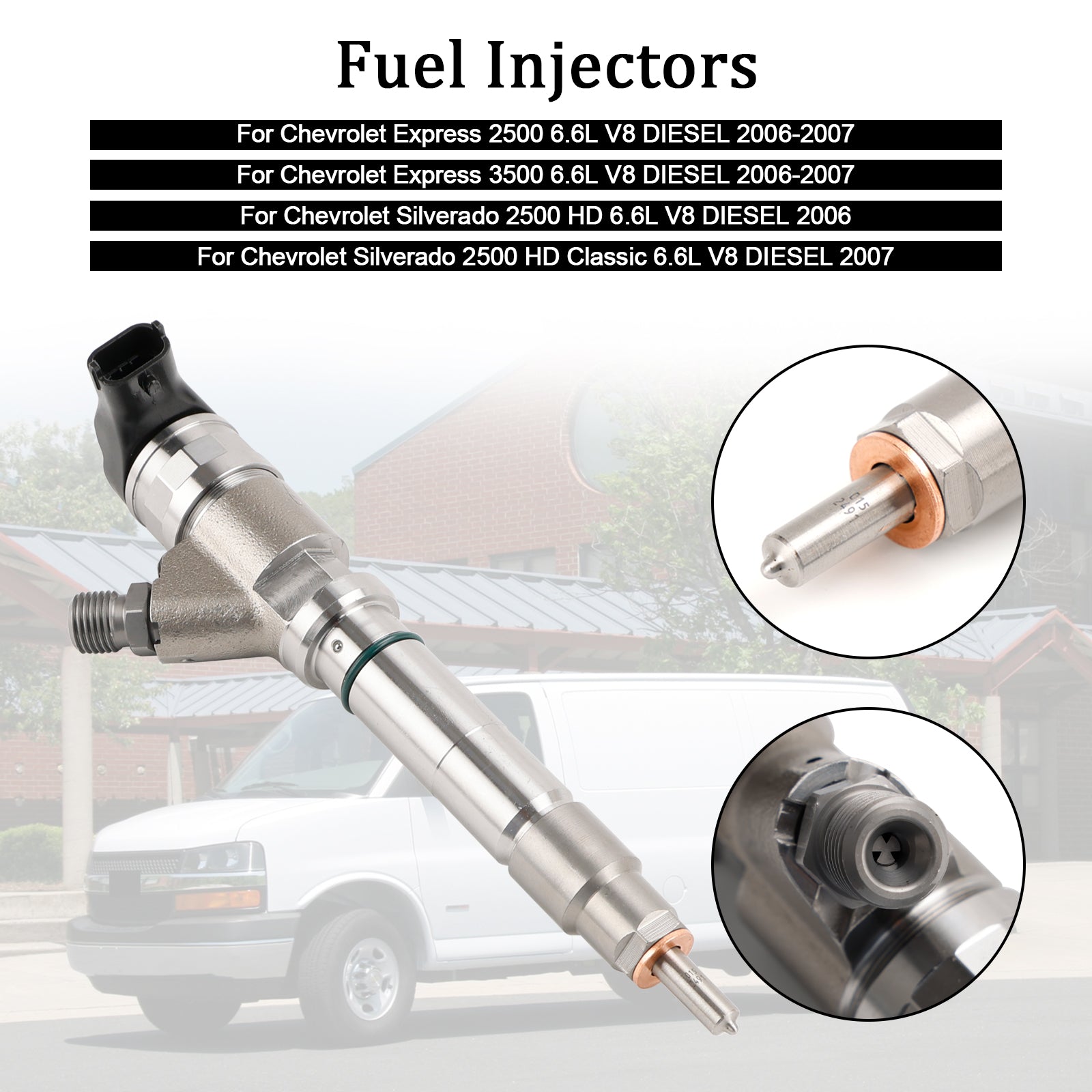 2006-2007 Chevrolet Express GMC Savana 2500 3500 6.6L V8 DIESEL 1 stks Brandstofinjector 0445120042 0445120082