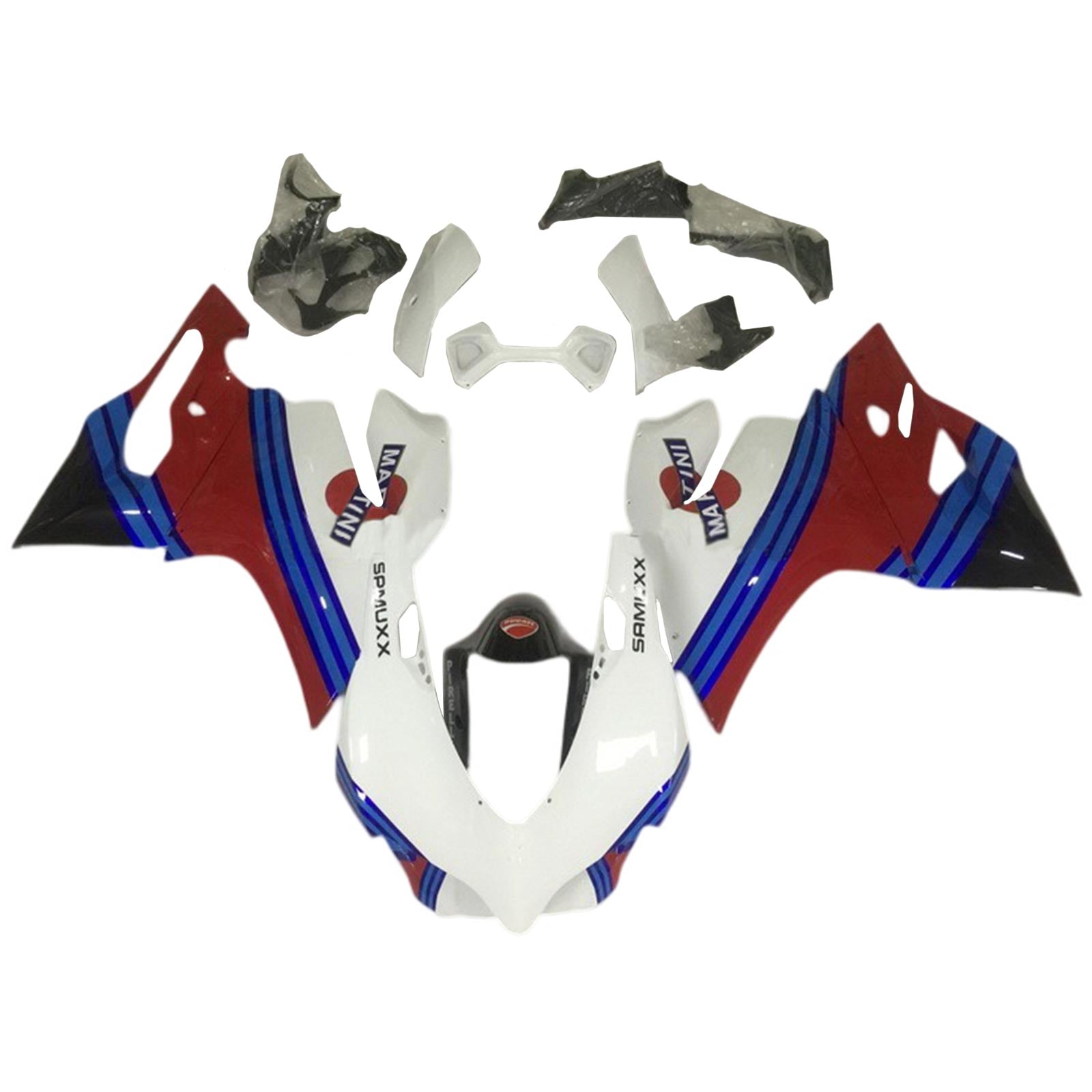 Amotopart Ducati 1199 899 2012-2015 Kit Carénage Carrosserie Plastique ABS