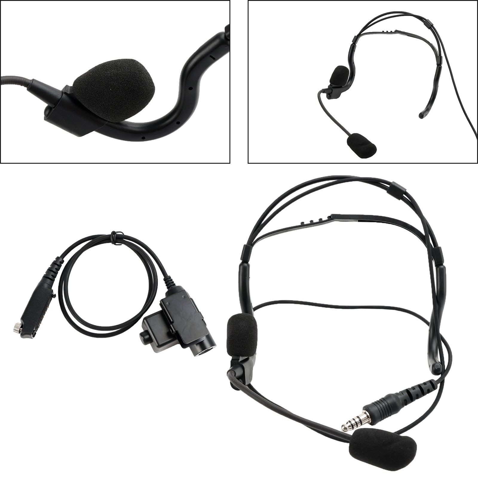 7.1-C8 Achteraan gemonteerde grote plug tactische headset voor Sepura STP8000 STP8030 STP8035
