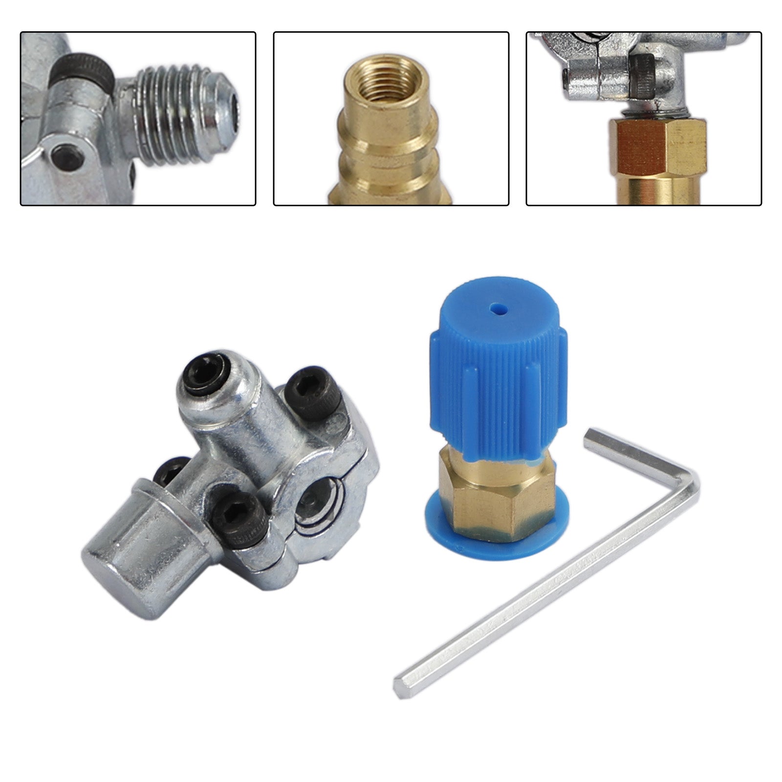 Pour réfrigérant R12 R22 R134A A/C Retrofit Valve & BPV31 Bullet Piercing Tap Kits