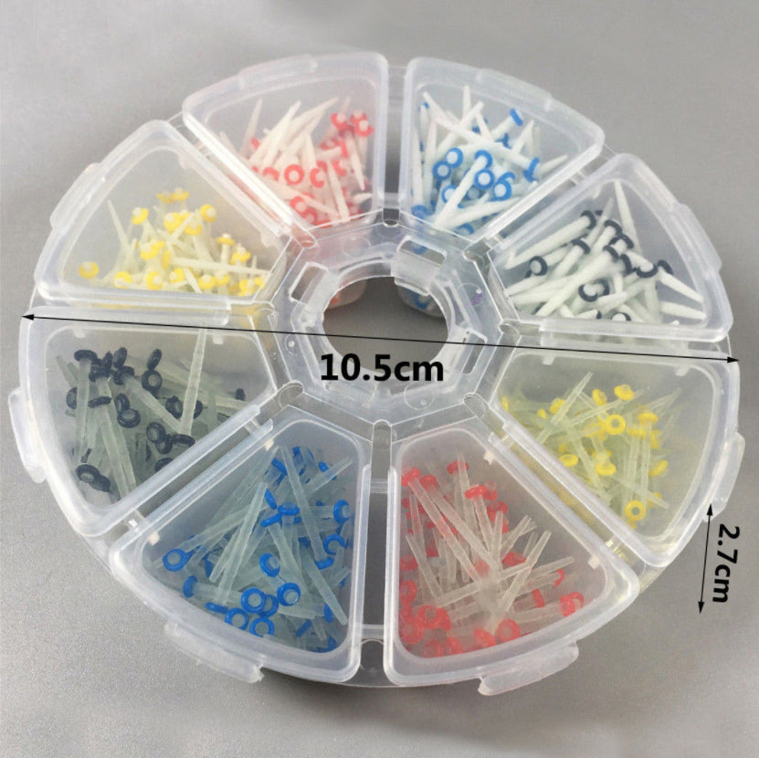 200 piezas de poste de fibra de cuarzo de vidrio Dental para restauración de dientes 1,0 1,2 1,4 1,6mm