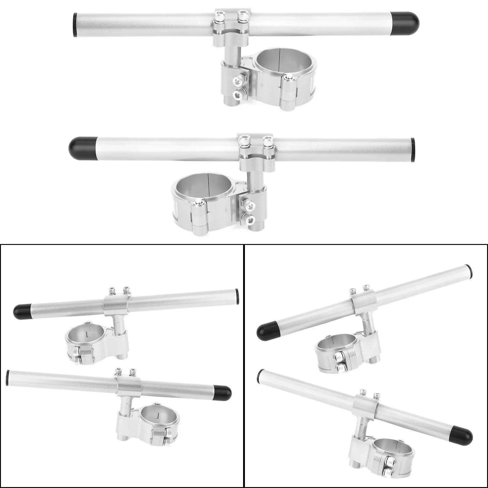 47mm Universel Réglable Rotatif CNC Billette Clip Ons Fourche Tube Guidon Kit