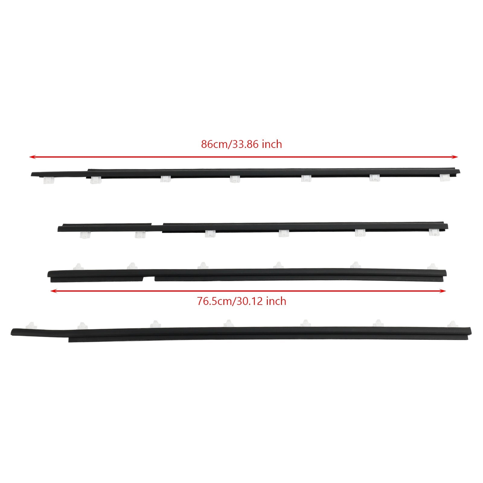 Guarnizione cinghia porta esterna 4 pezzi per Toyota Land Cruiser FJ80 HDJ81 90-98