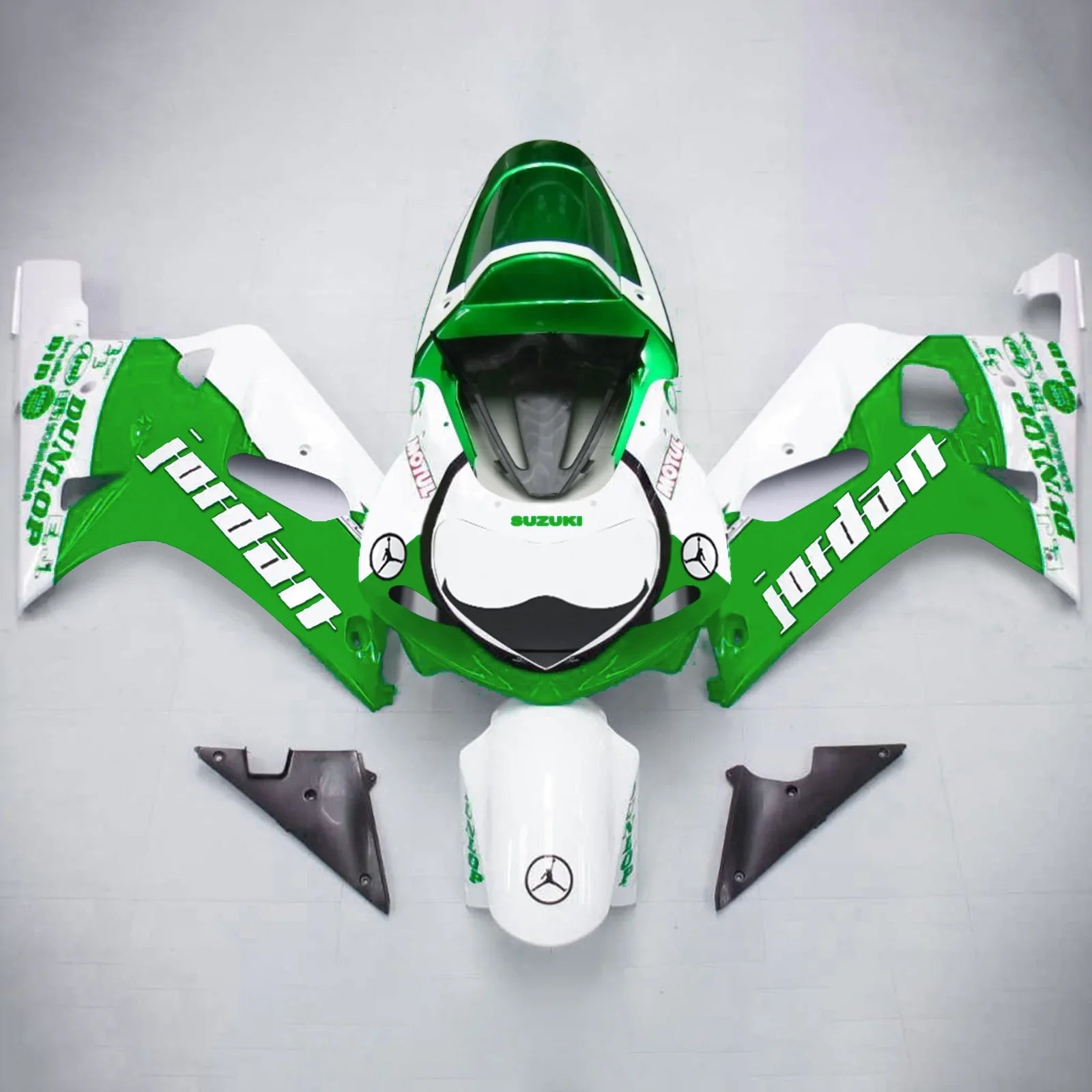 Amotopart Suzuki GSXR750 2001-2003 Kit carenatura carrozzeria in plastica ABS