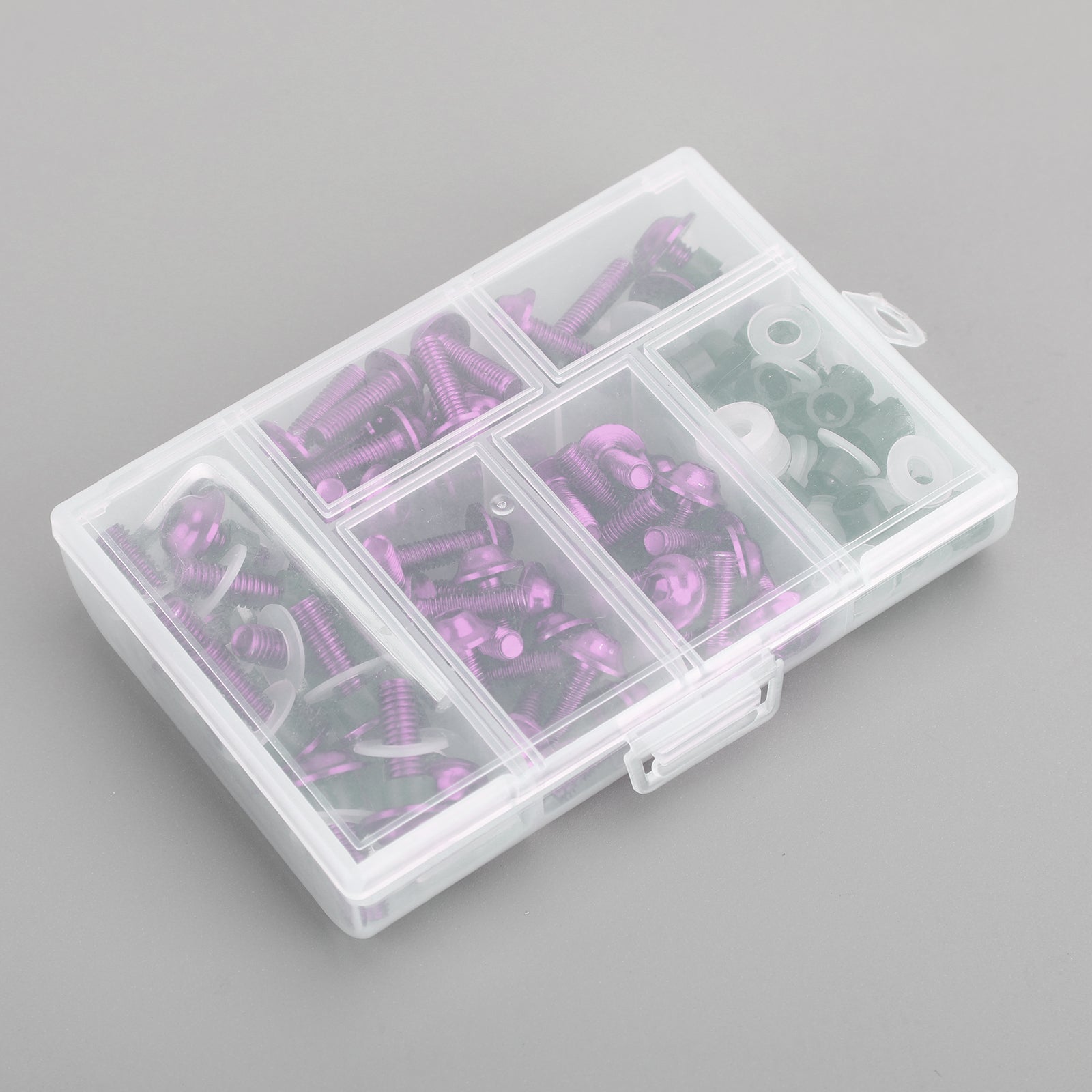 158x Kit de pernos de carenado para parabrisas de motocicleta, tornillo de Clip de fijación, genérico, color morado
