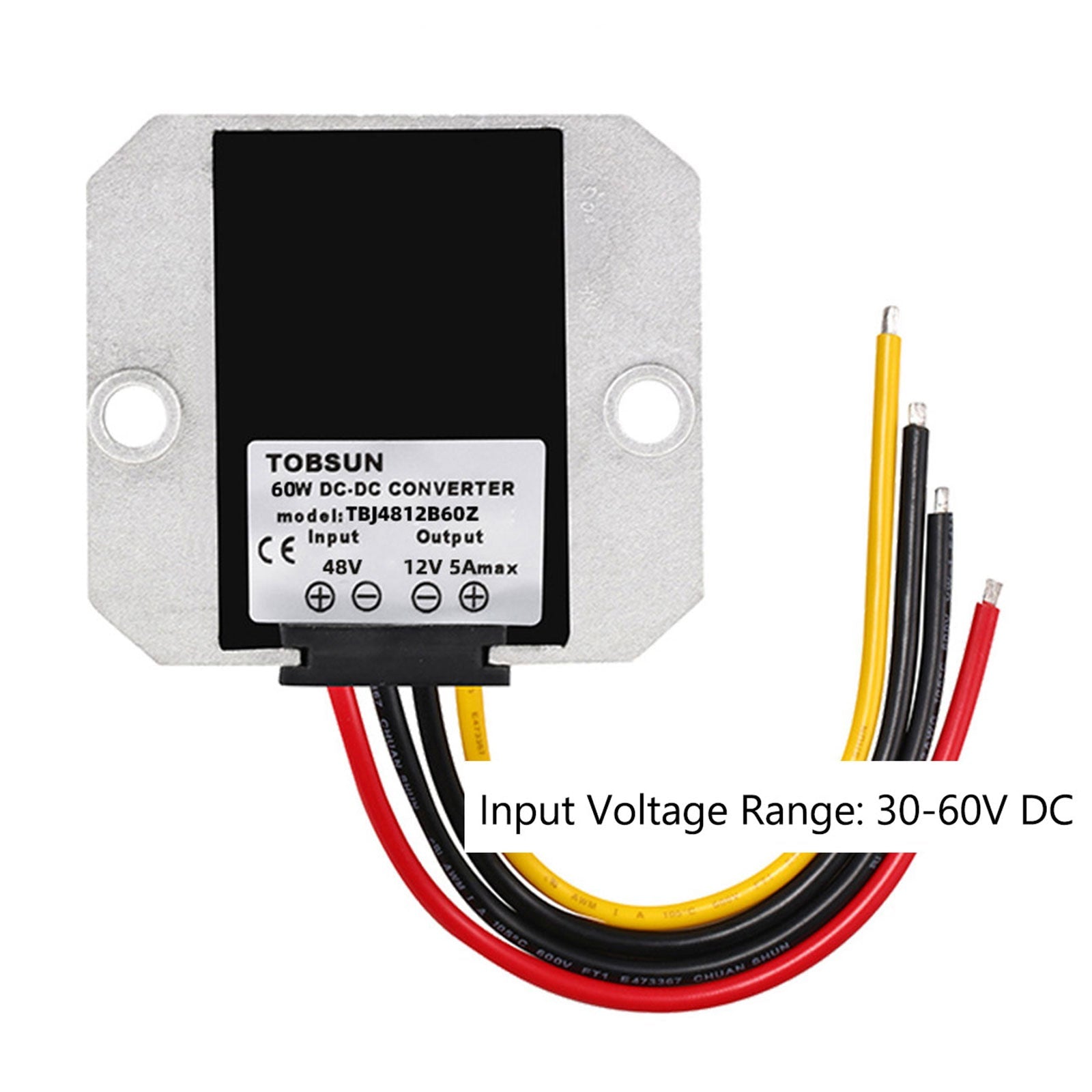 Vodoodporni 48V pri 12V 5A 60W regulator pretvornika moči CC/CC