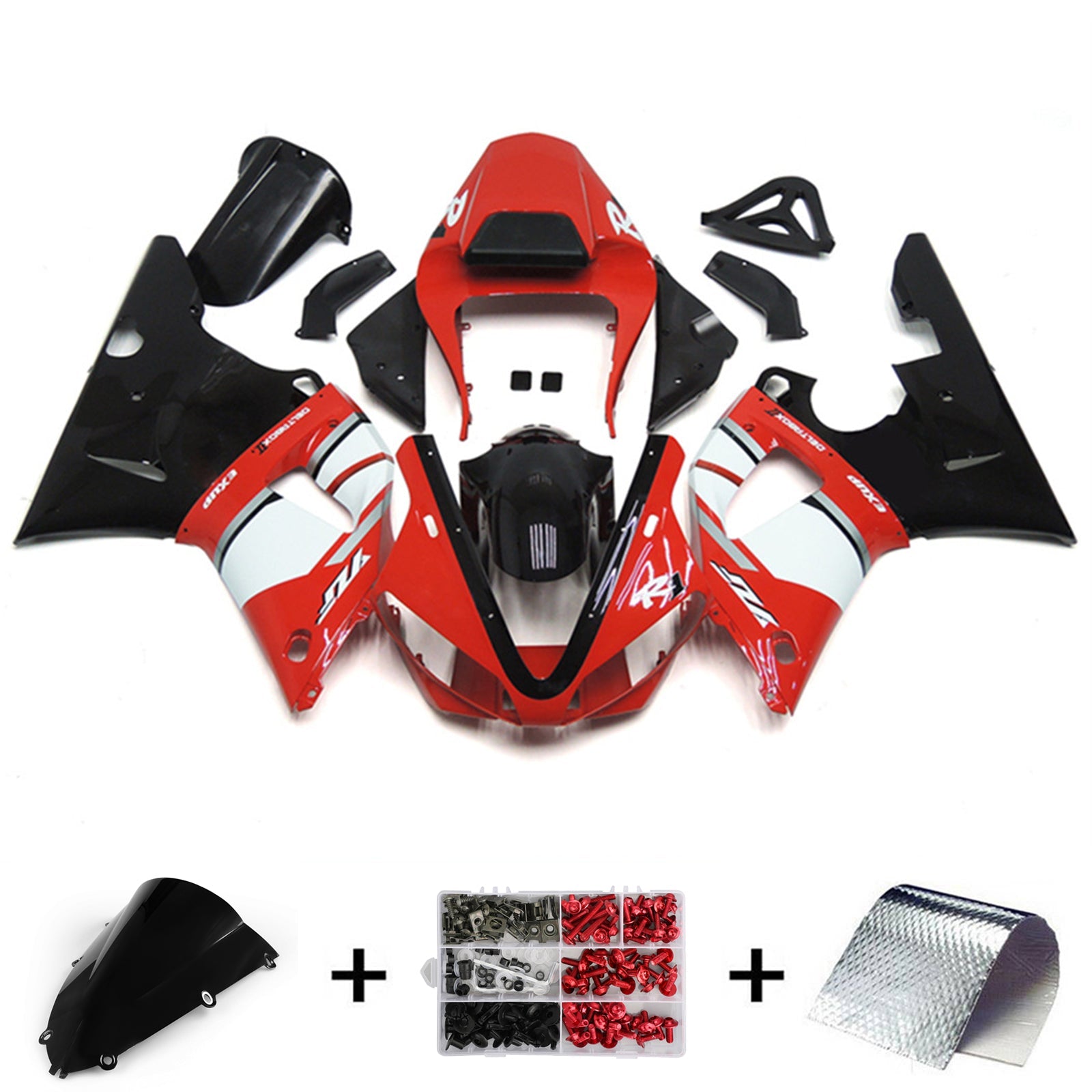 Amotopart Yamaha YZF 1000 R1 1998-1999 Kit de carenado de carrocería de plástico ABS
