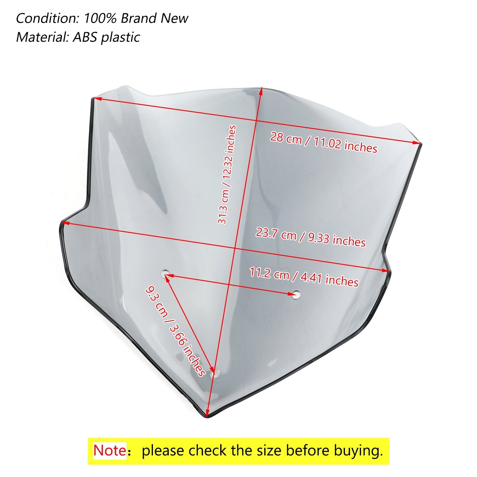 Pare-brise de moto en plastique ABS pour BMW F800R 2015-2020 générique