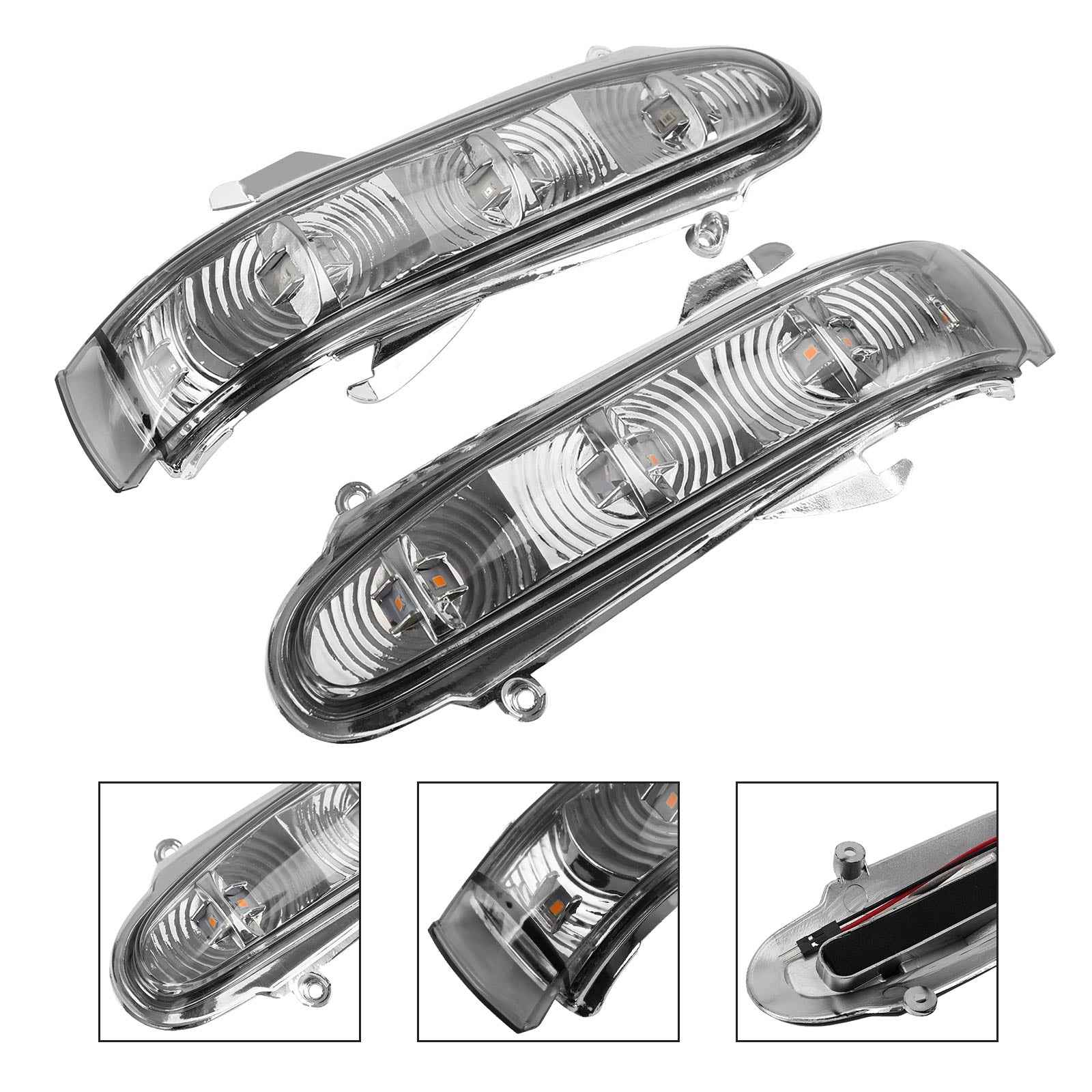 Para kierunkowskazów LED do lusterka bocznego do Benz S W220 KL W215 1999-2003 szary