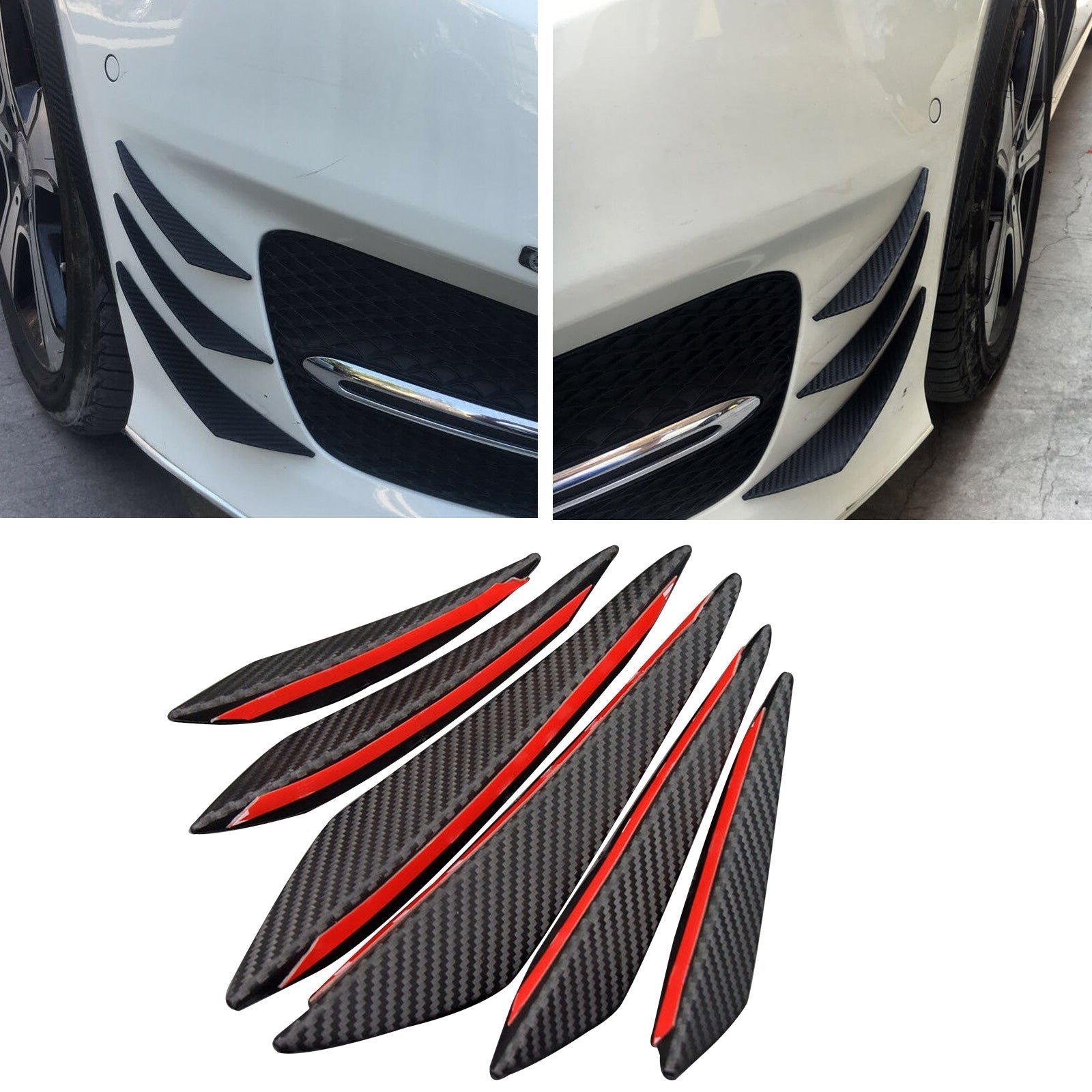 6pcs Universal Car/Auto Banper Front Boys Spoiler Ducks Rés generic