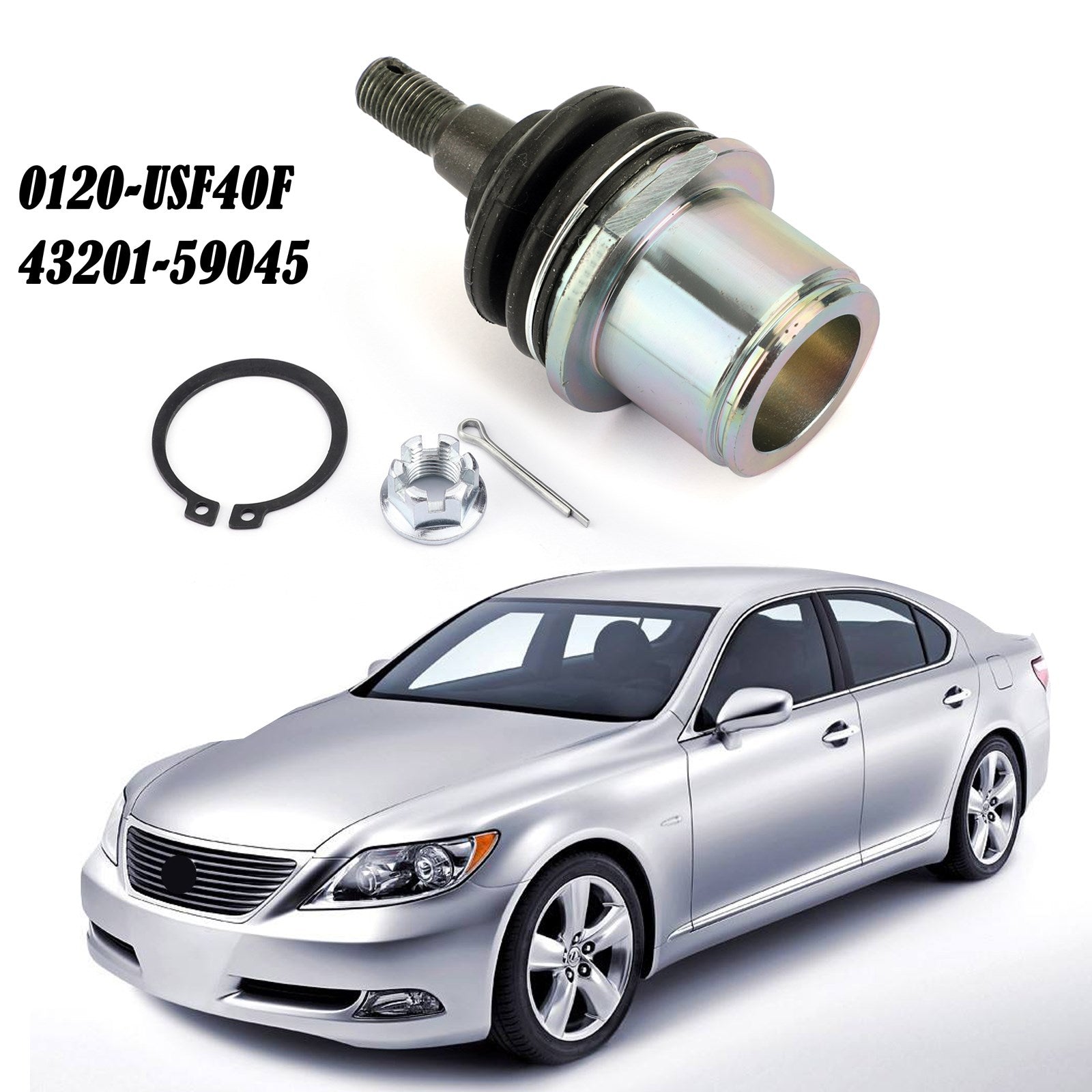 Etu-alanivelen pallonivel vuosille 2007-2016 Lexus LS460 2WD RWD 43201-59045 Generic