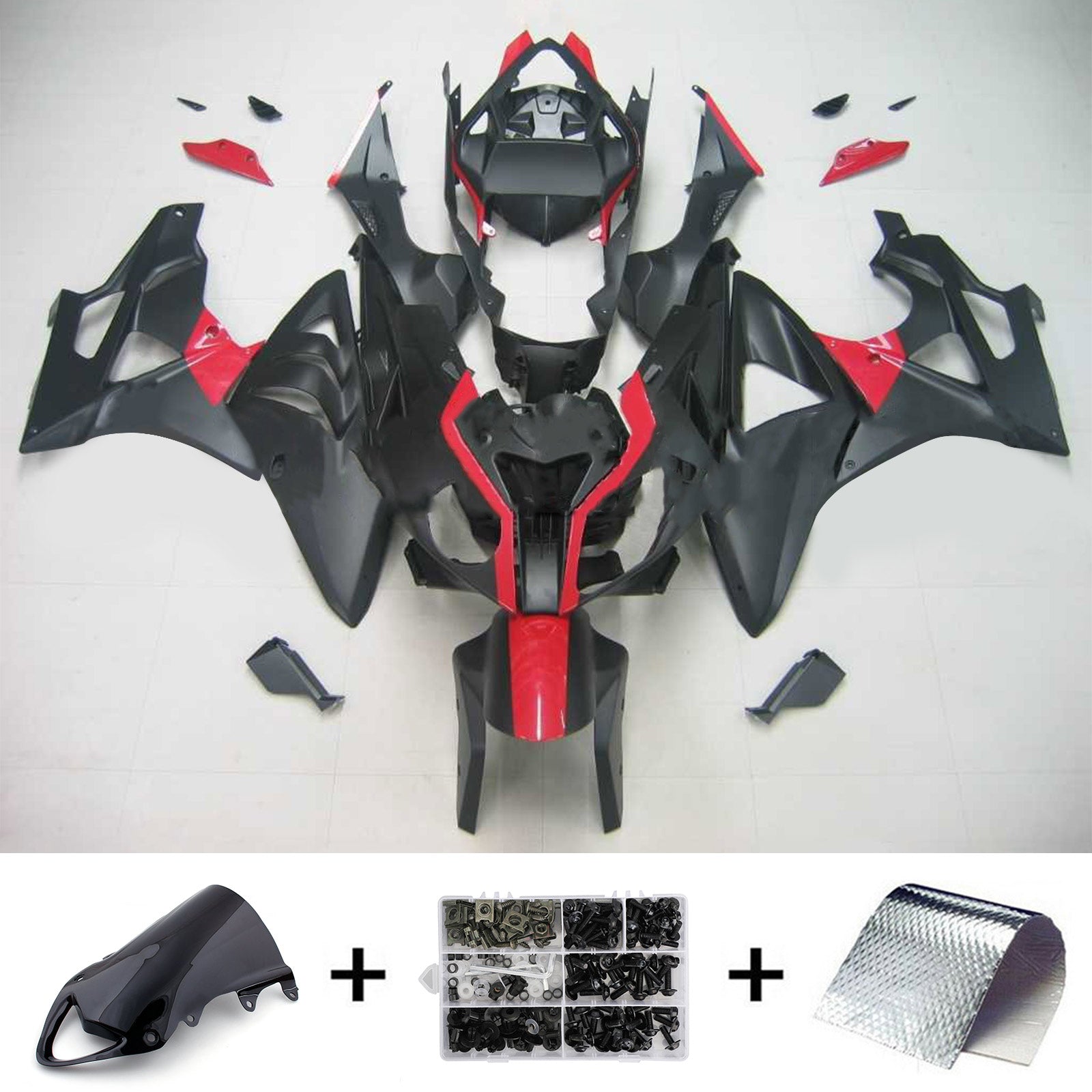 Amotopart Kit de Carenado para BMW S1000RR 2009-2014 Carrocería Plástico ABS Genérico