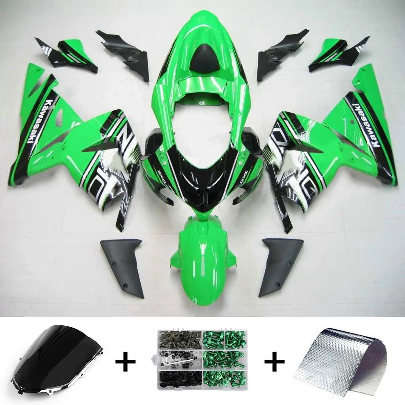 Kit de carénage Amotopart pour Kawasaki ZX10R 2004-2005 Générique