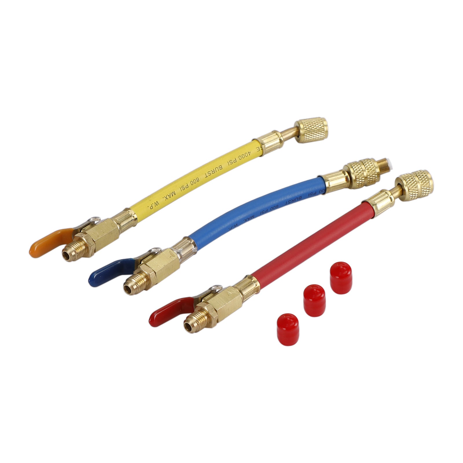 Tuyau de charge R410A 3 pièces avec robinets à tournant sphérique pour climatisation de réfrigération HVAC