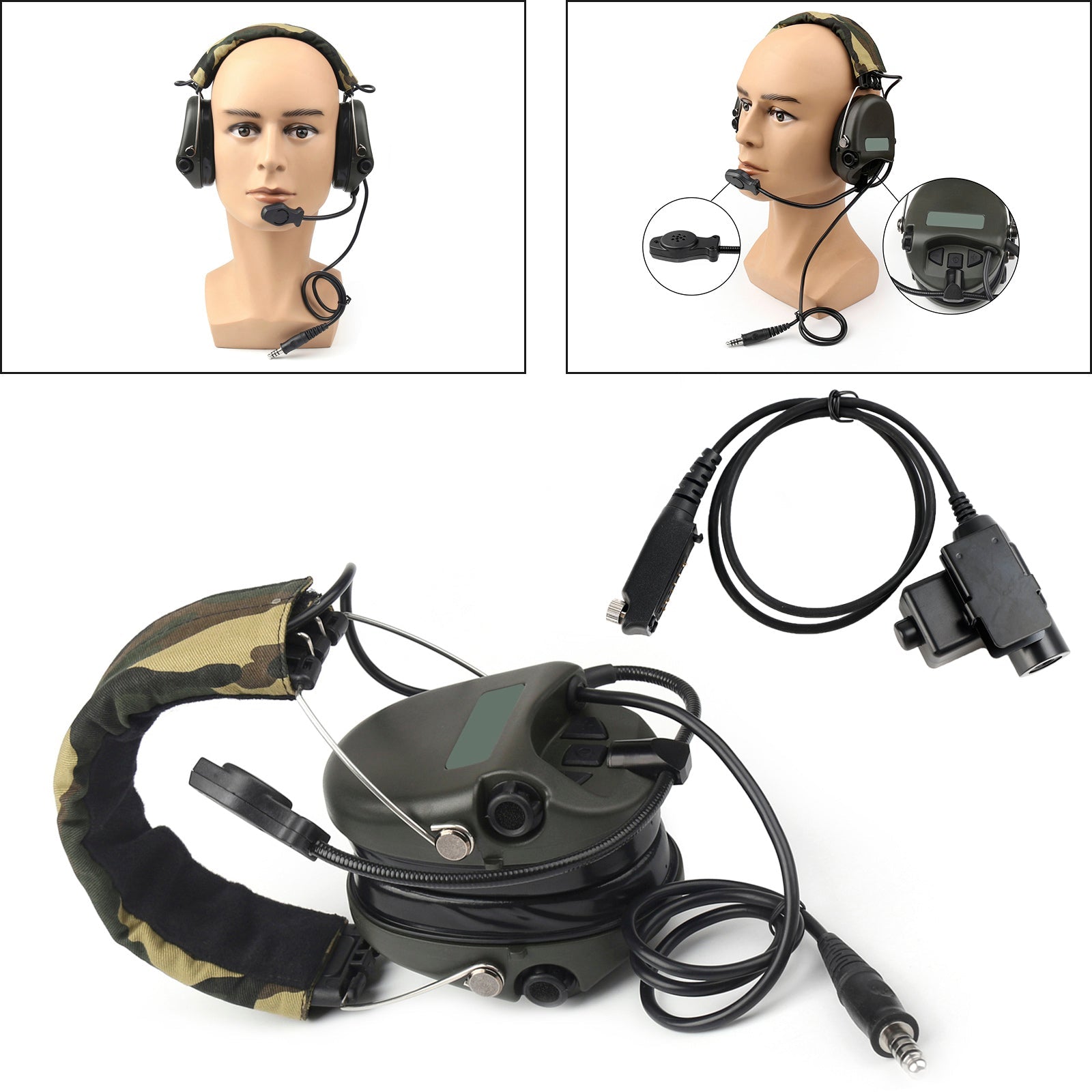 CS Sound Pickup - Auriculares con reducción de ruido H60 para Sepura STP8000 STP8030 STP8035