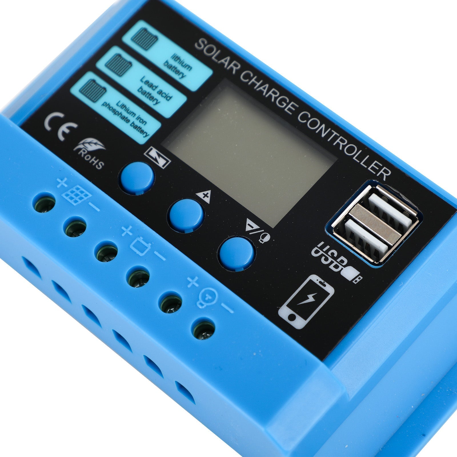 PWM 10A 20A 30A Krmilnik sončne obremenitve za sončno ploščo 100W 200W 300W