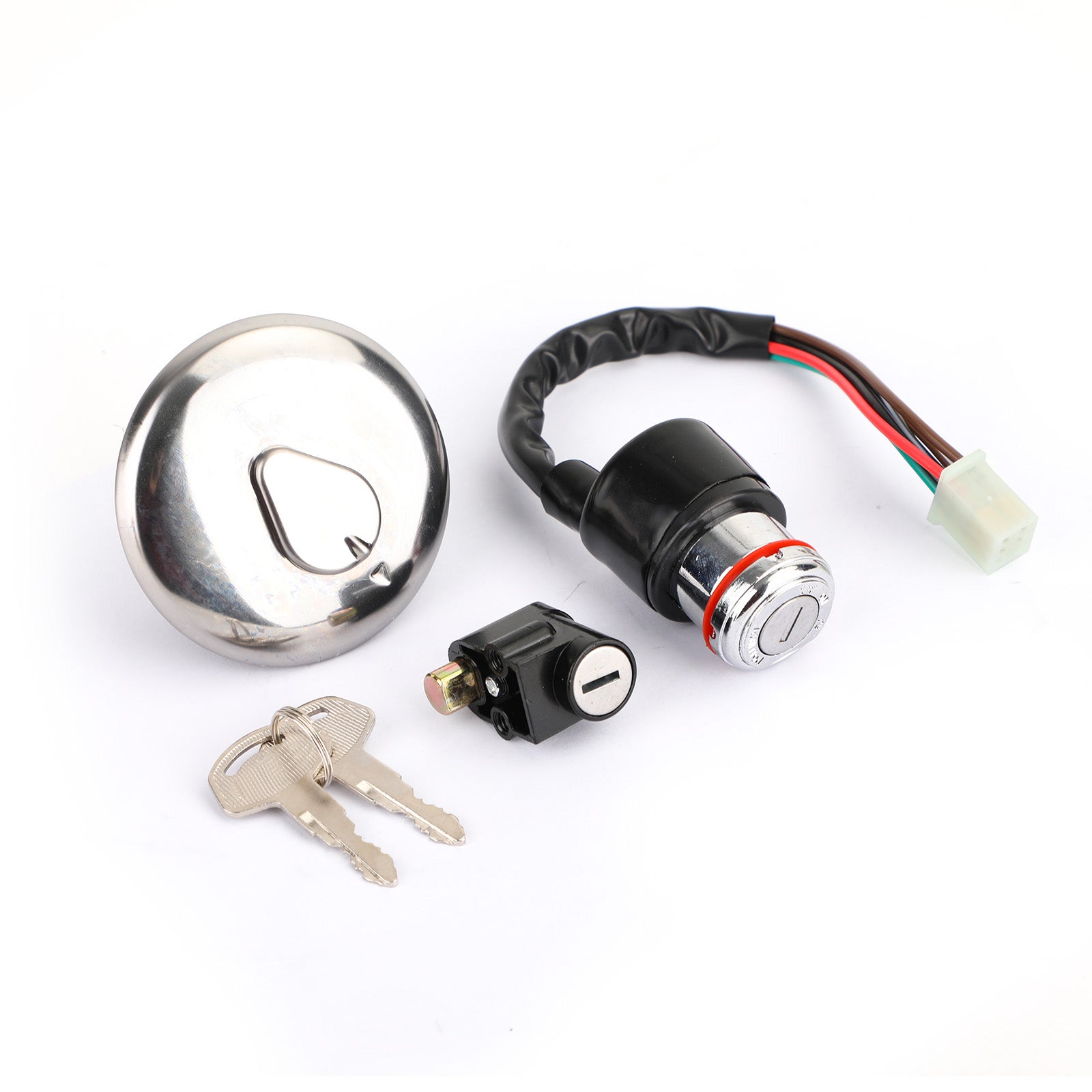 Contactslot Brandstof Gas Cap Lock Montage Fit voor Suzuki GN125 GN 125 1982-2001 Generieke