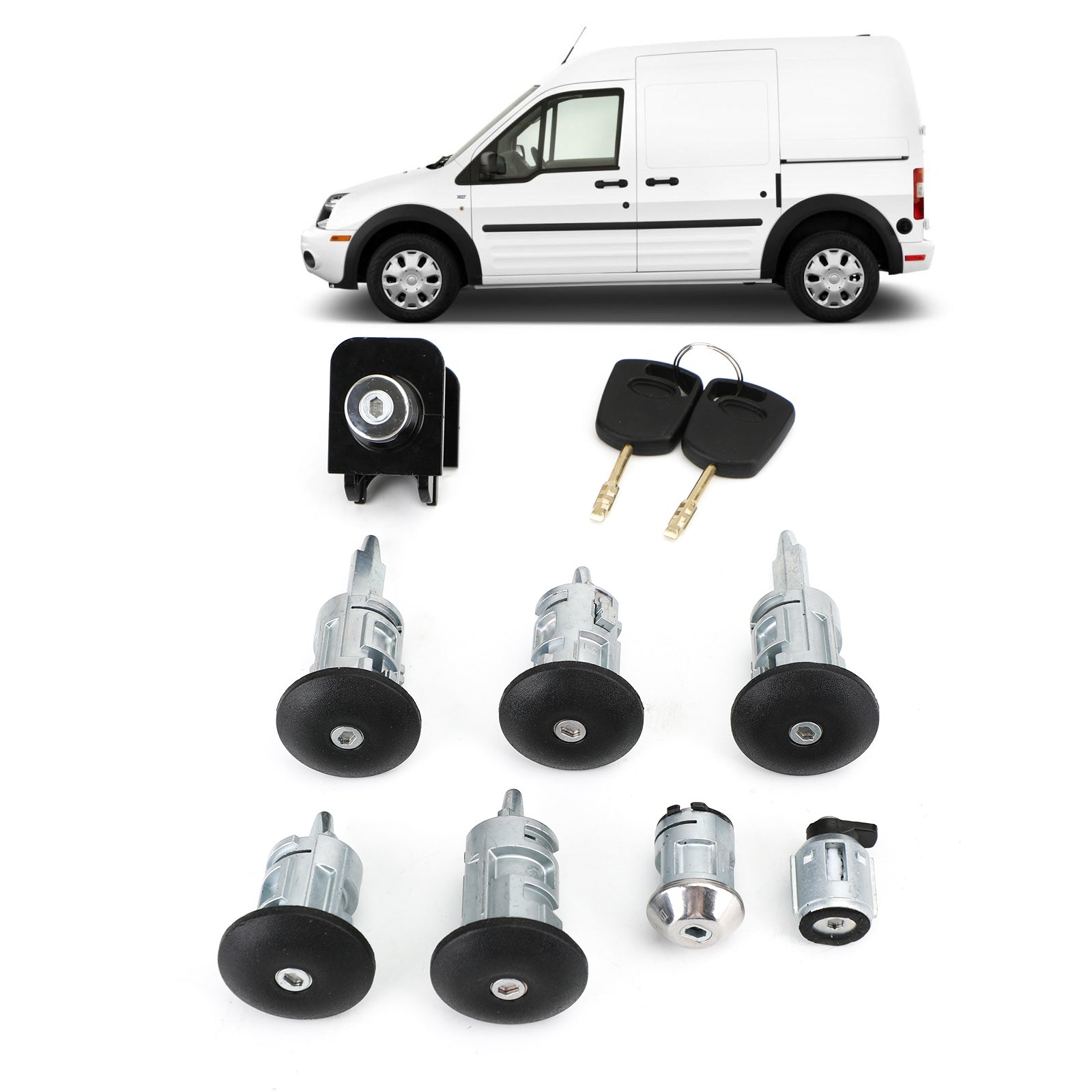 Transit Connect Lock Set za Ford 02-07 z generično ključavnico vrat goriva