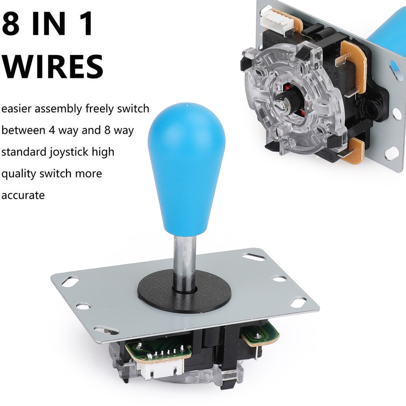 Zestaw części LED Arcade dla 1 gracza DIY Koder USB do gier wideo na PC Gamepady Joystick