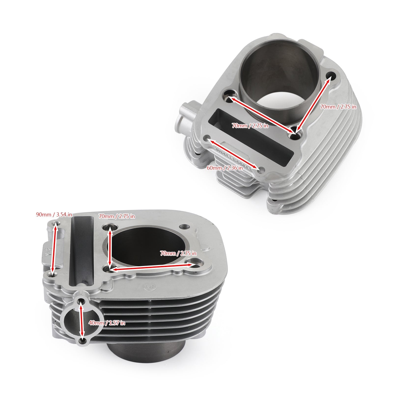 Ensemble de kit 'extrémité supérieure de segment de piston de cylindre pour Yamaha XT 225 TTR 225 230 1992-2016 générique