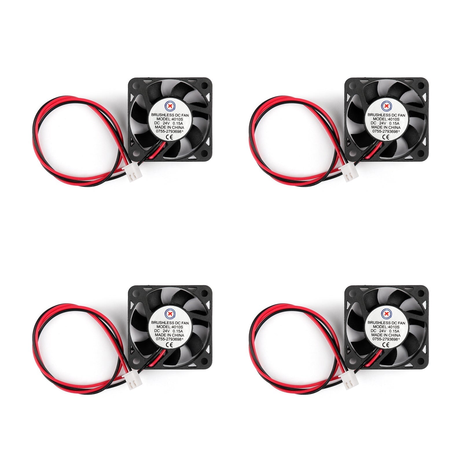 4 deli DC brez grmovje hladilni računalnik 24V 4010S 40x40x10mm 0,15a 2 žični zatiči