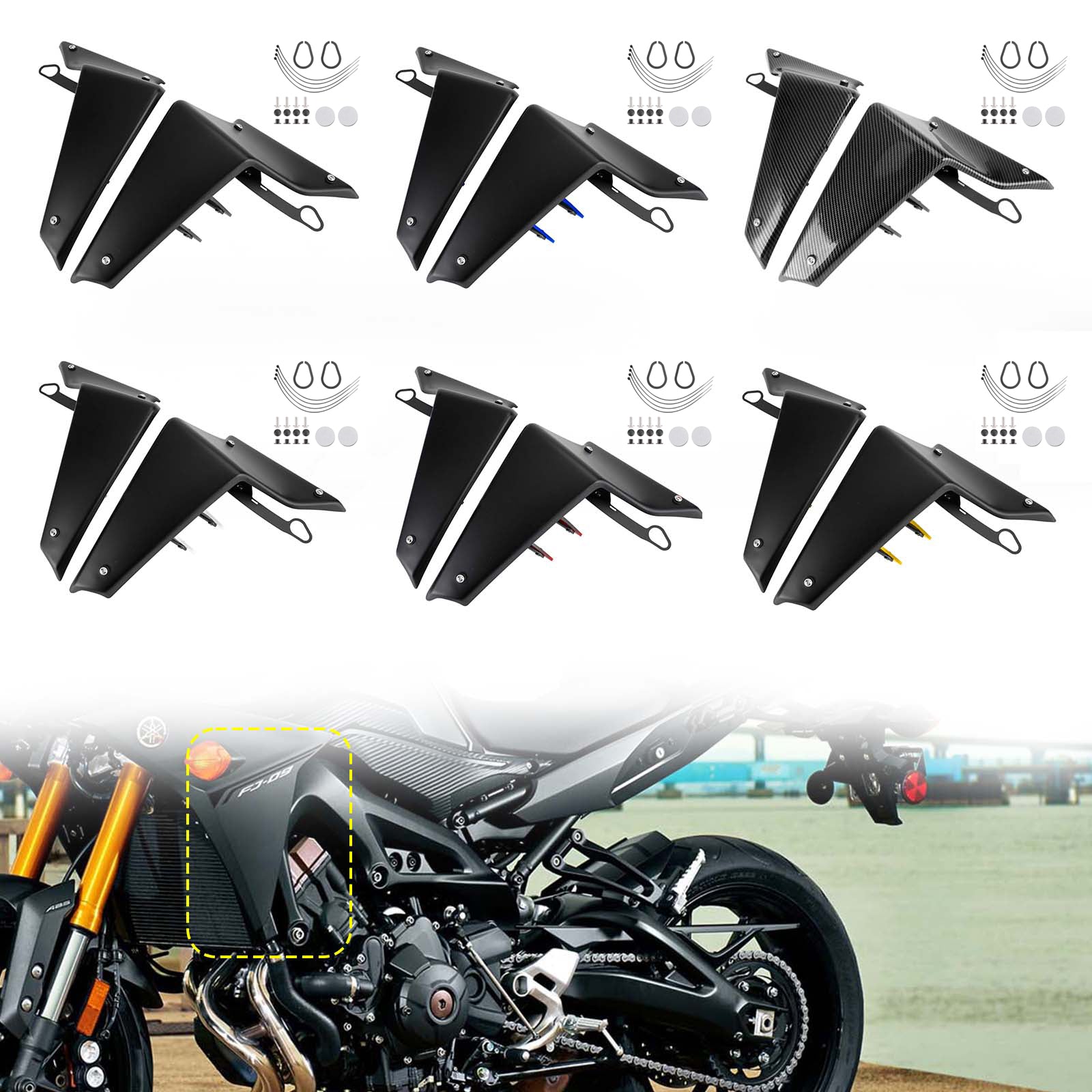 Deflector de ala aerodinámica Yamaha MT-09 SP FZ 09 2021-2022
