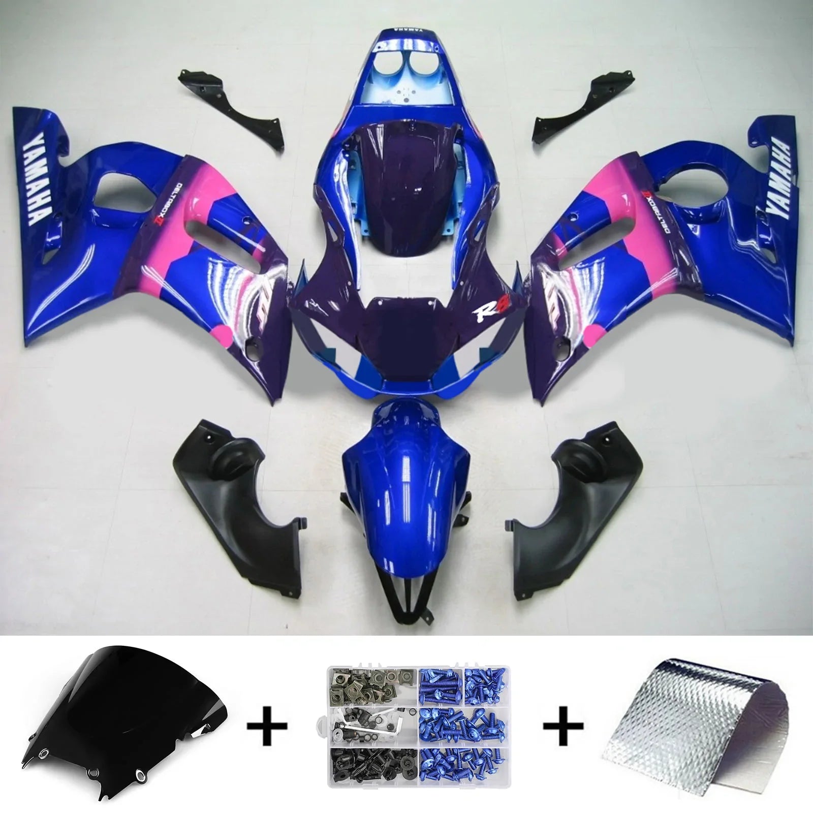 Kit de carenado Amotopart para Yamaha YZF 600 R6 1998-2002 Genérico