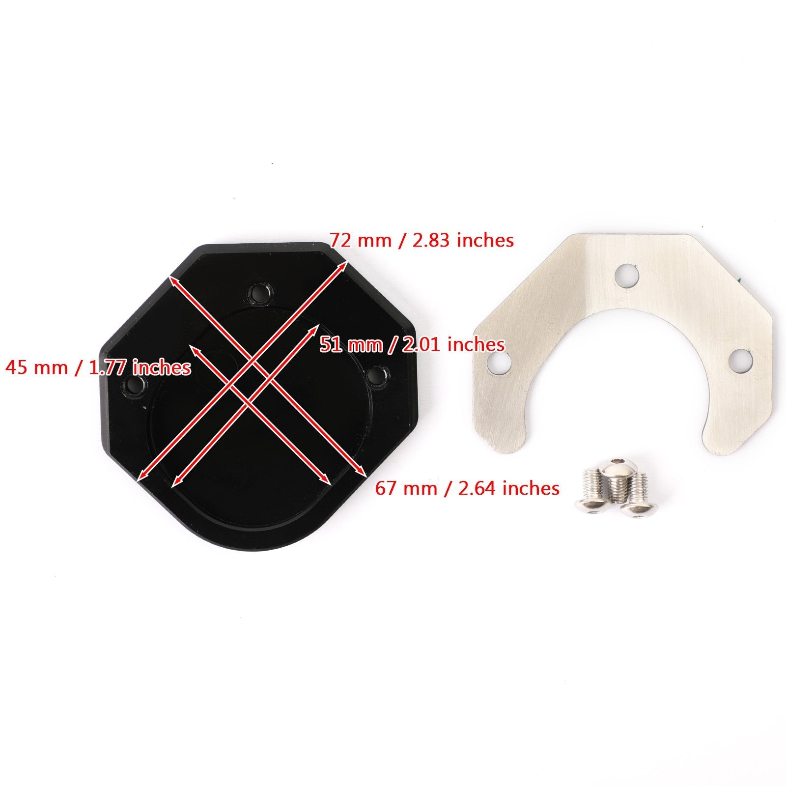 Kickstand Agrandir Plaque Pad fit pour YAMAHA WR250 R/X SEROW250 TRICKER Générique