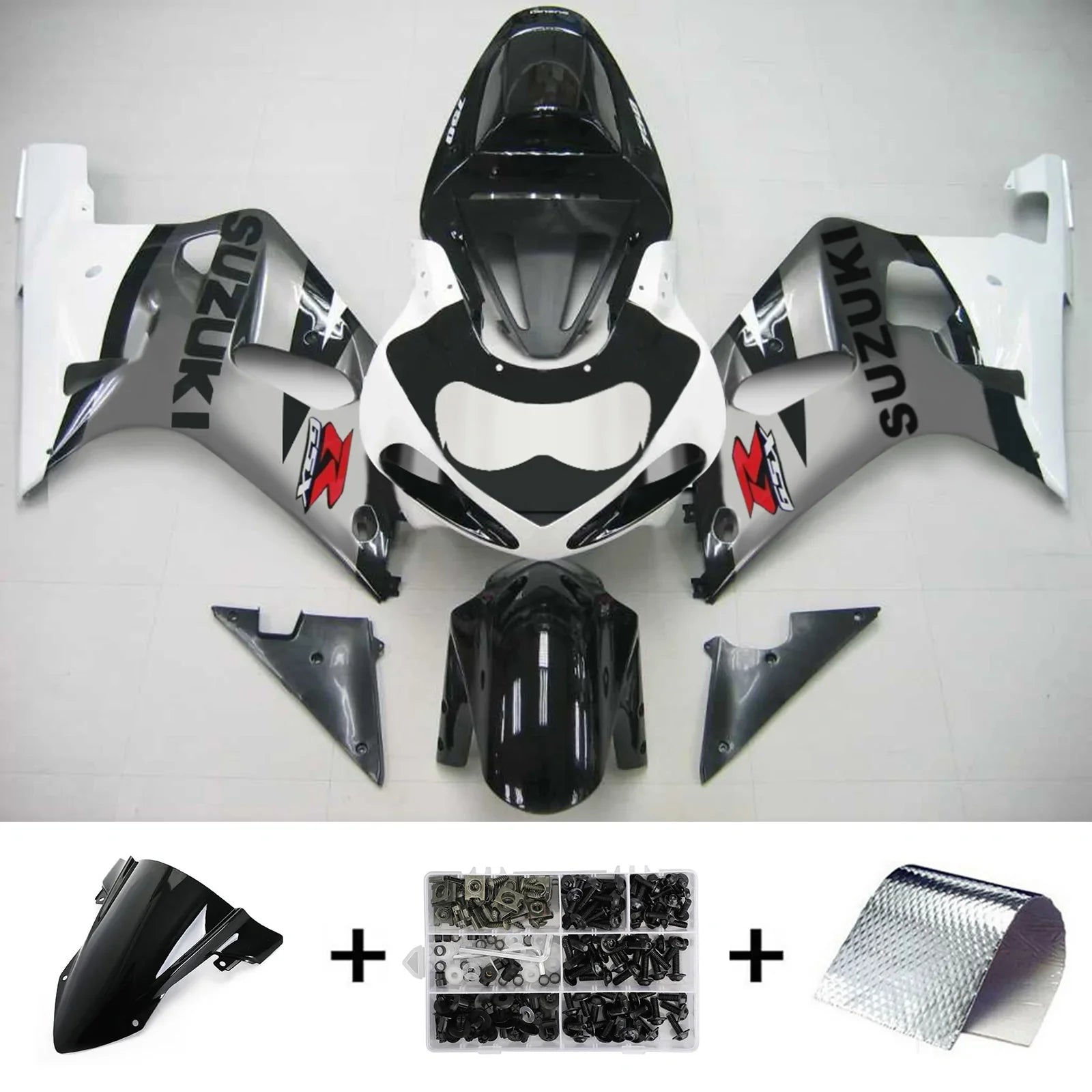 Amotopart Suzuki GSXR750 2001-2003 Kit de carenado de carrocería de plástico ABS