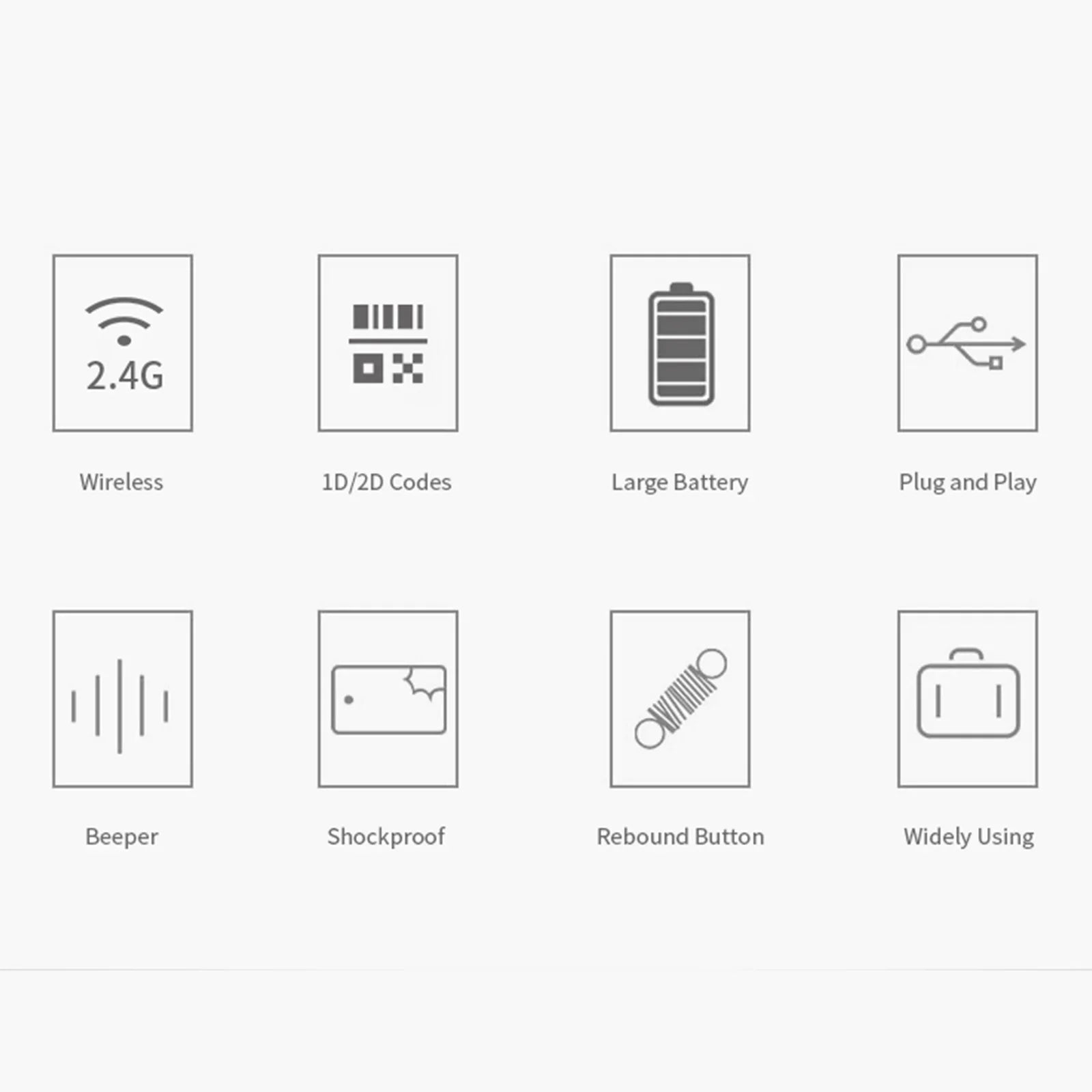 WM930 USB Bezprzewodowy skaner laserowy 2D + 1D Czytnik kodów kreskowych Ręczny pistolet ze stojakiem