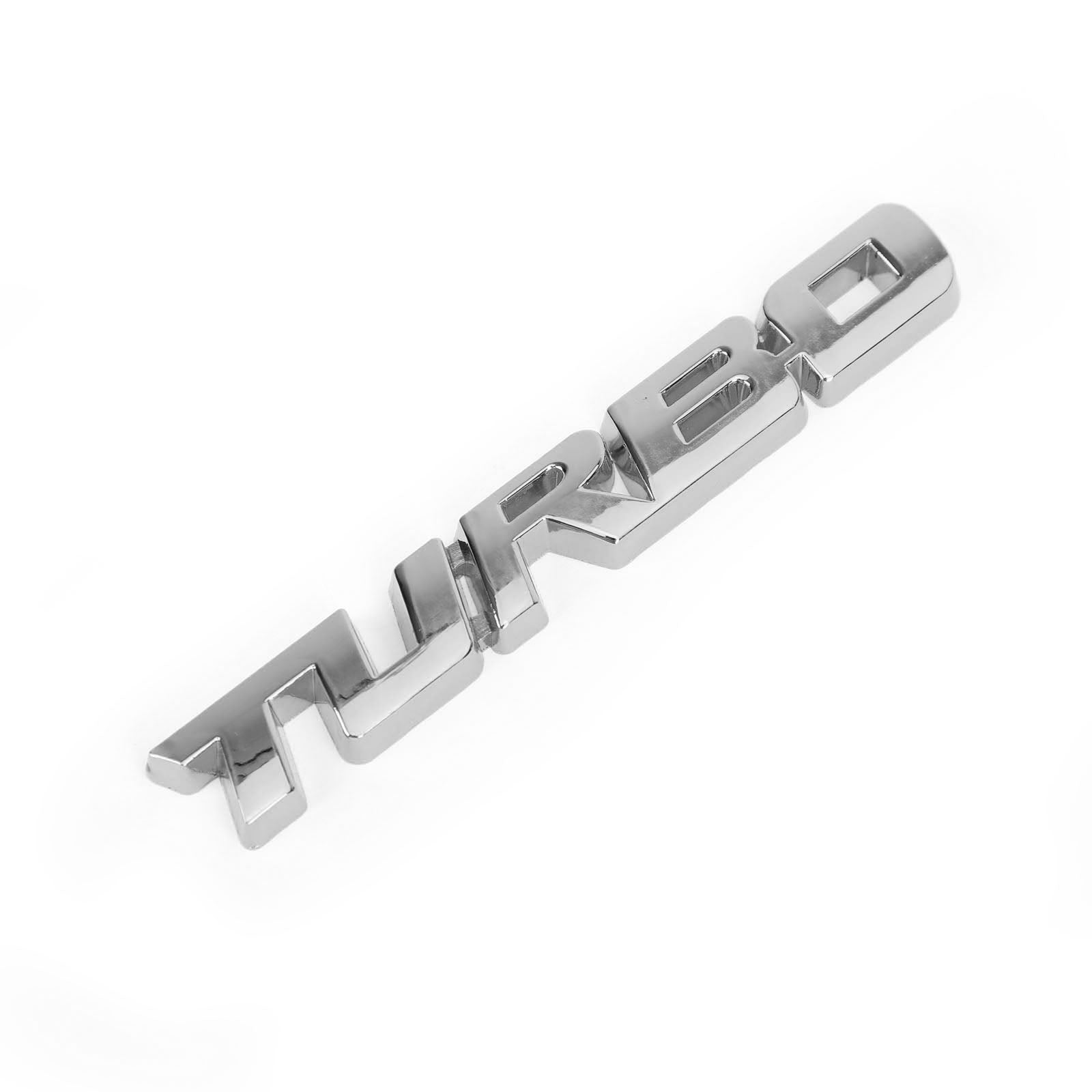 3D Metal Turbo Logo Emblema Emblema Insignia Pegatina Tronco de troncal Calcomanía de plata genérica