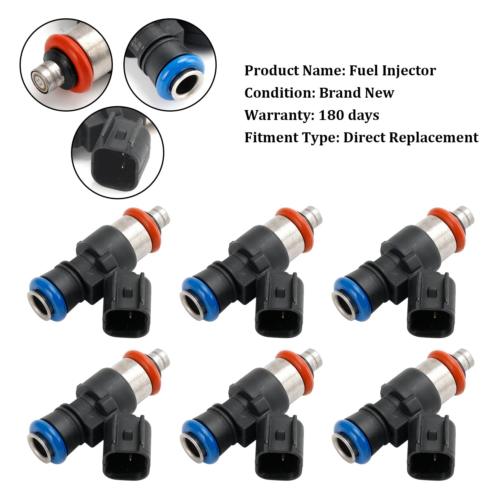 Injektor za gorivo 0280158189 Prilagojeno na Ford Escape Fusion Mazda 3.0L V6 6 kosov