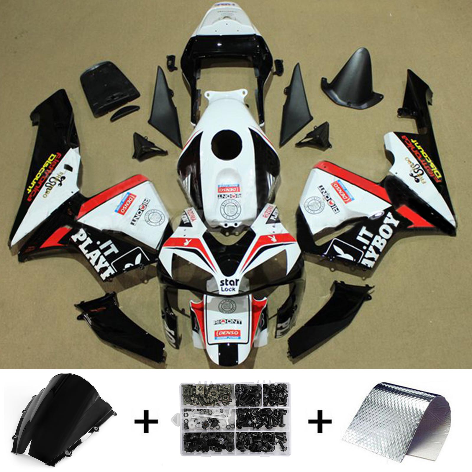 Amotopart Honda CBR600RR 2003-2004 F5 Kit Carrosserie Plastic Abs