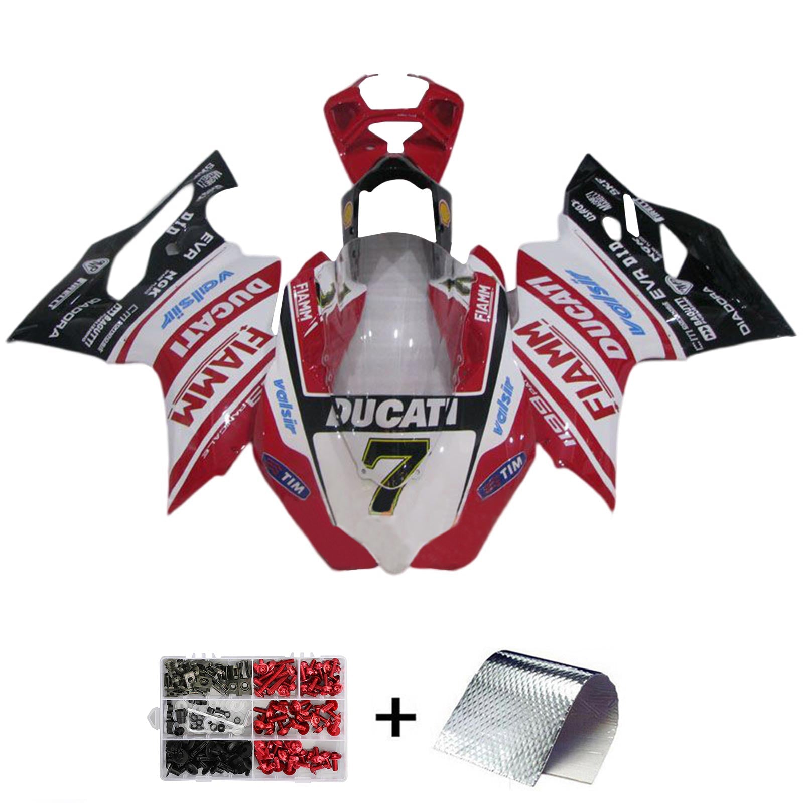 Amotopart Ducati 1199 899 2012-2015 Kit Carénage Carrosserie Plastique ABS