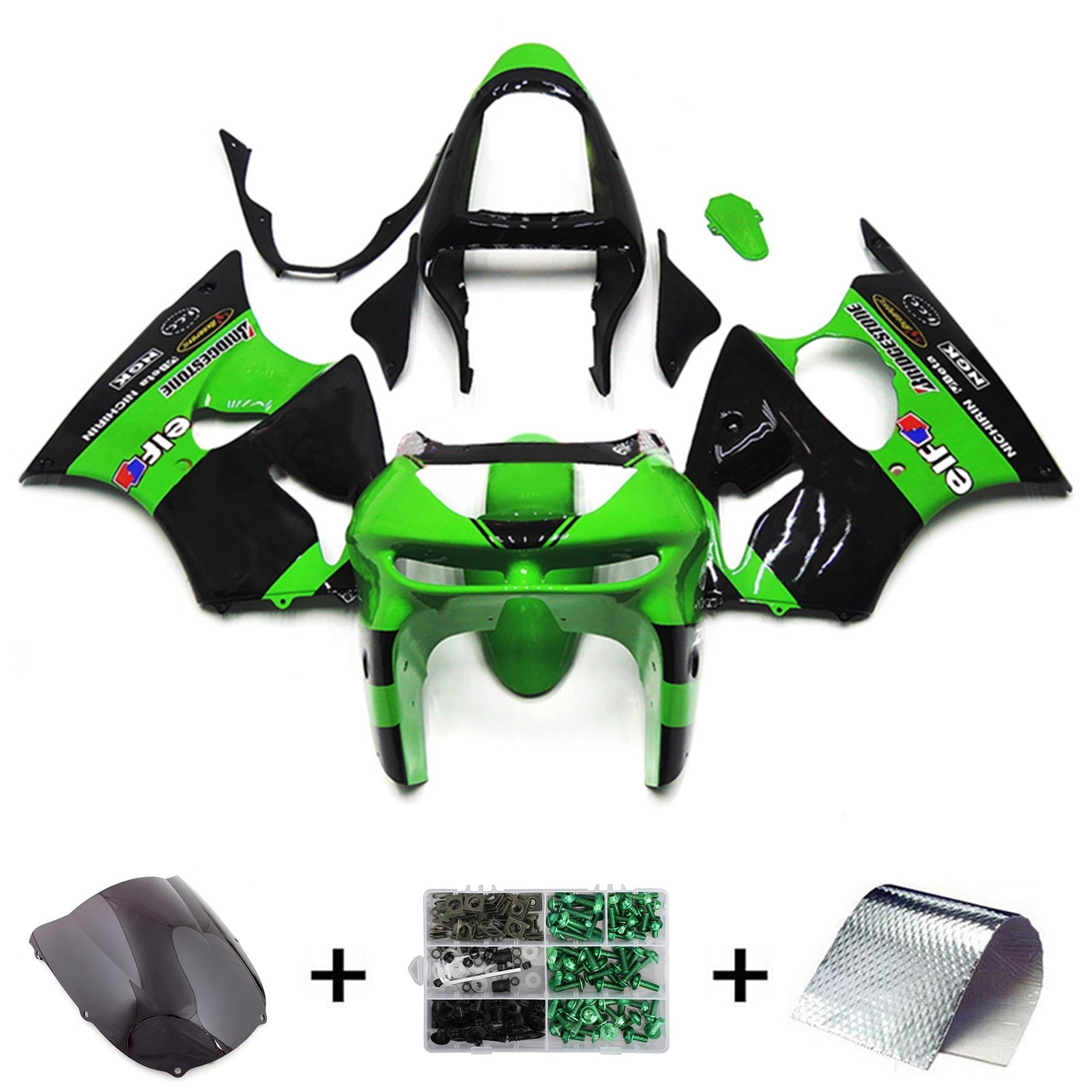 Amotopart Kawasaki ZX6R 1998-1999 Kit Carrosserie Plastic Abs