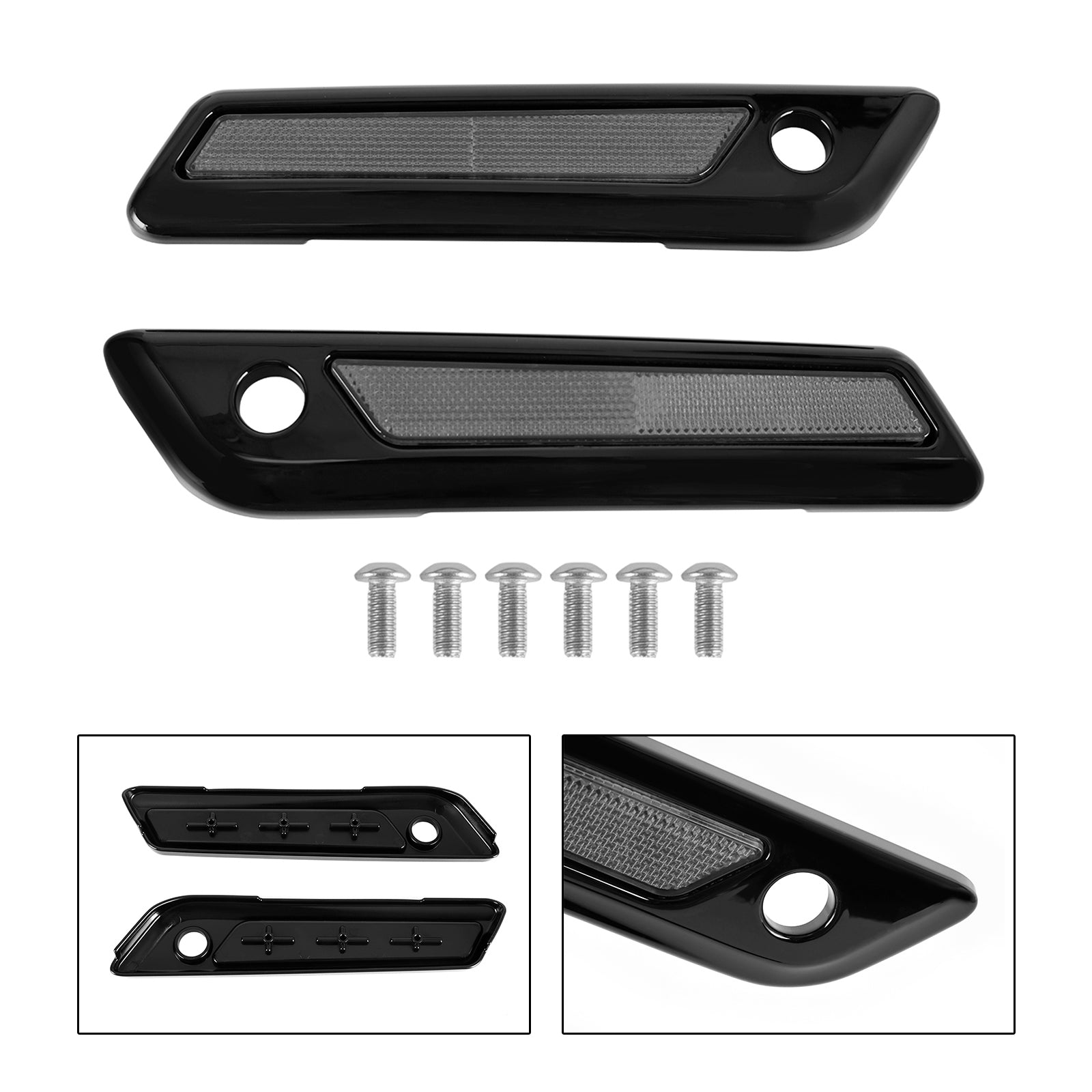 Coperchio di loquet di borse laterali per bagagli, per Touring Road Glide King 14-23, grigio carbone