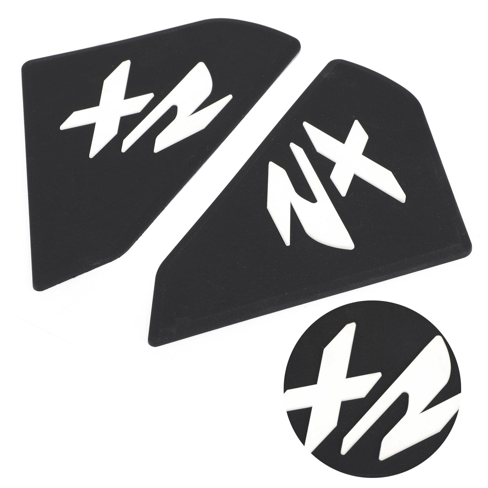 Juego De 2 Tapas Laterales Depósito De Combustible Para Bmw F900Xr 20+ Genérico Goma Negra