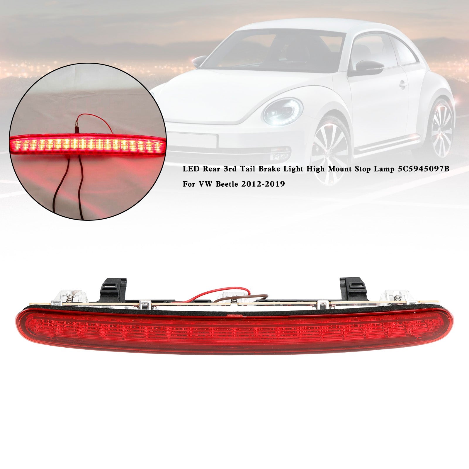 VW Beetle 2012-2019 LED High Mount Taka 3. jarruvalo 5C5945097B