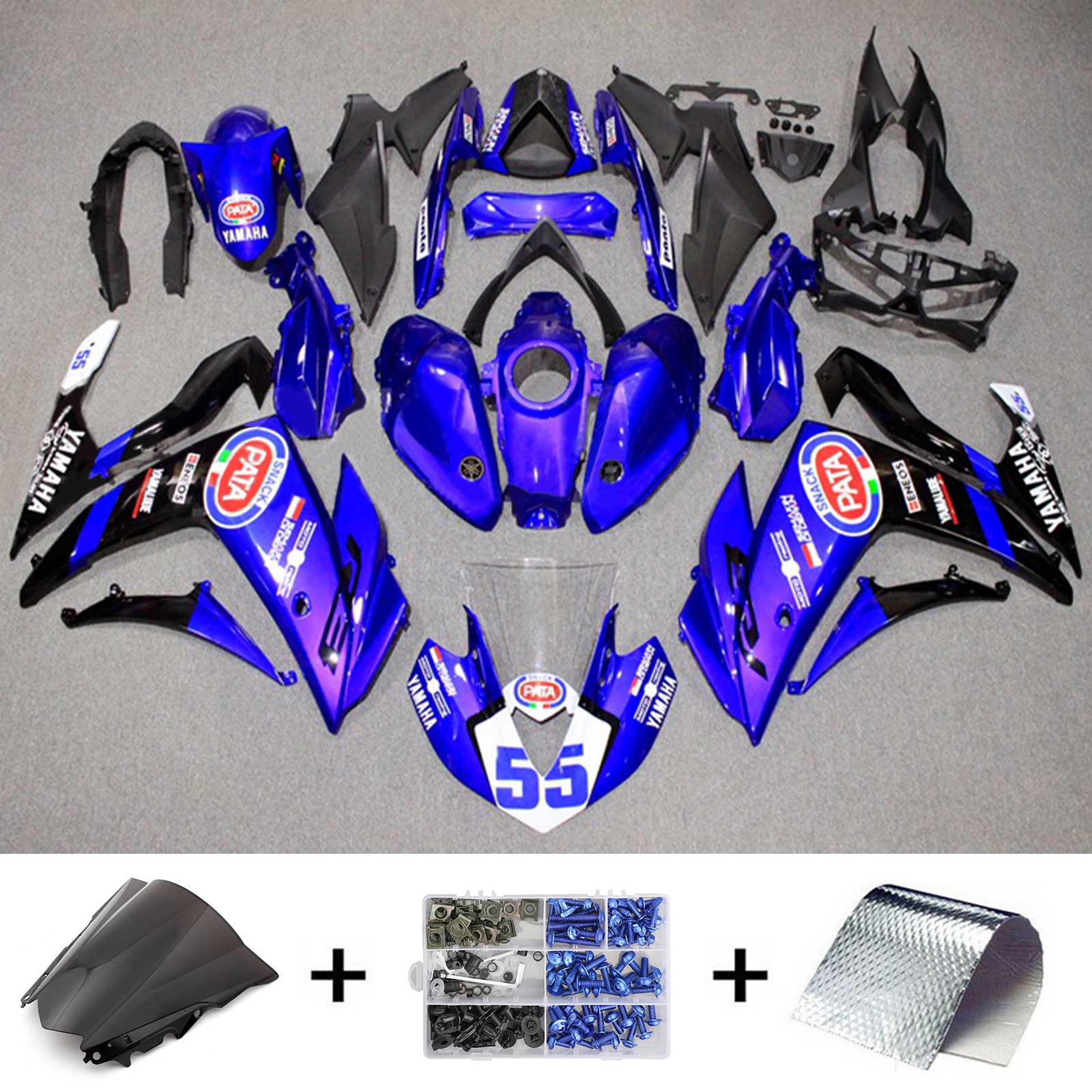 Kit de carenado Amotopart para Yamaha YZF-R3 2014-2018 R25 2015-2017 Genérico