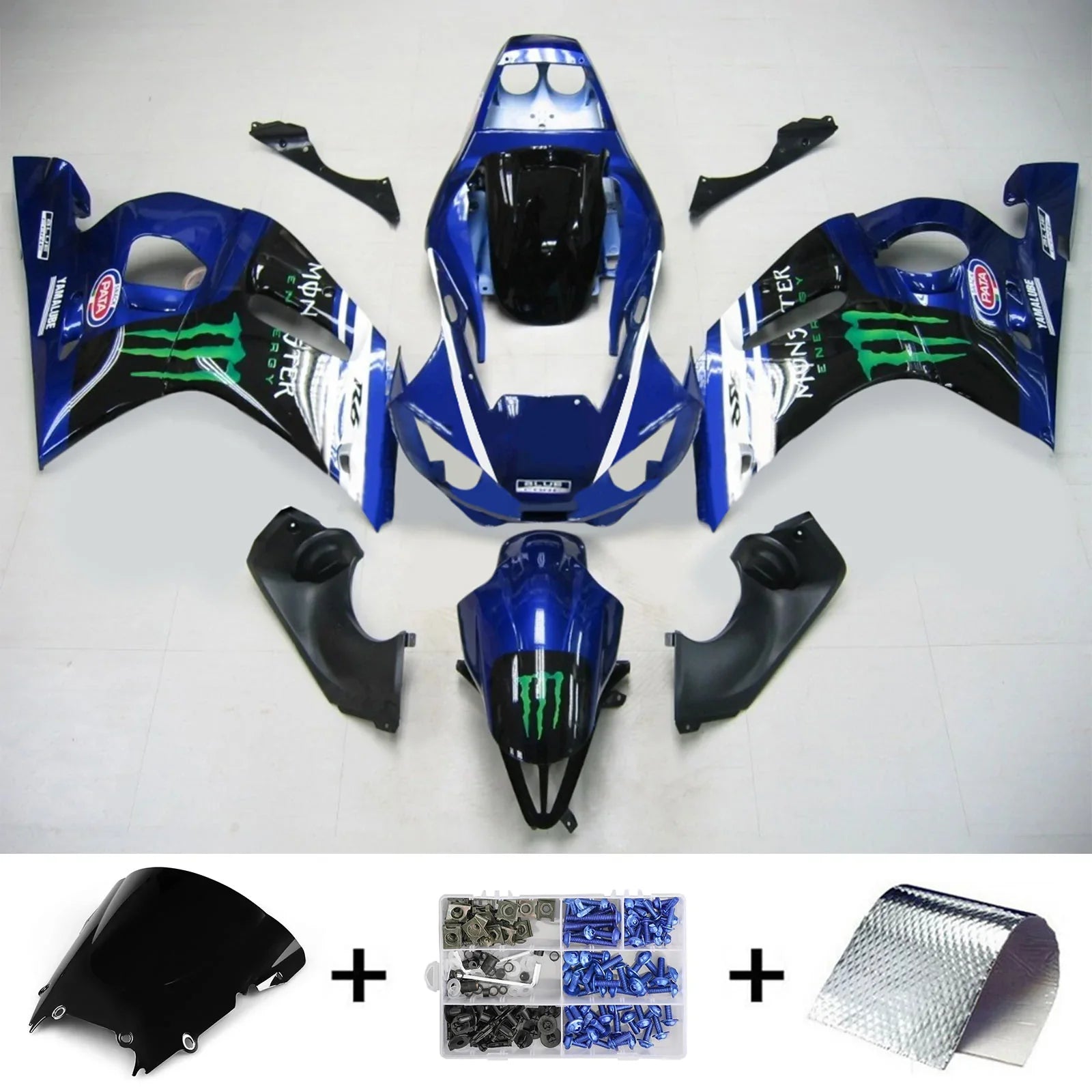 Kit de carenado Amotopart para Yamaha YZF 600 R6 1998-2002 Genérico