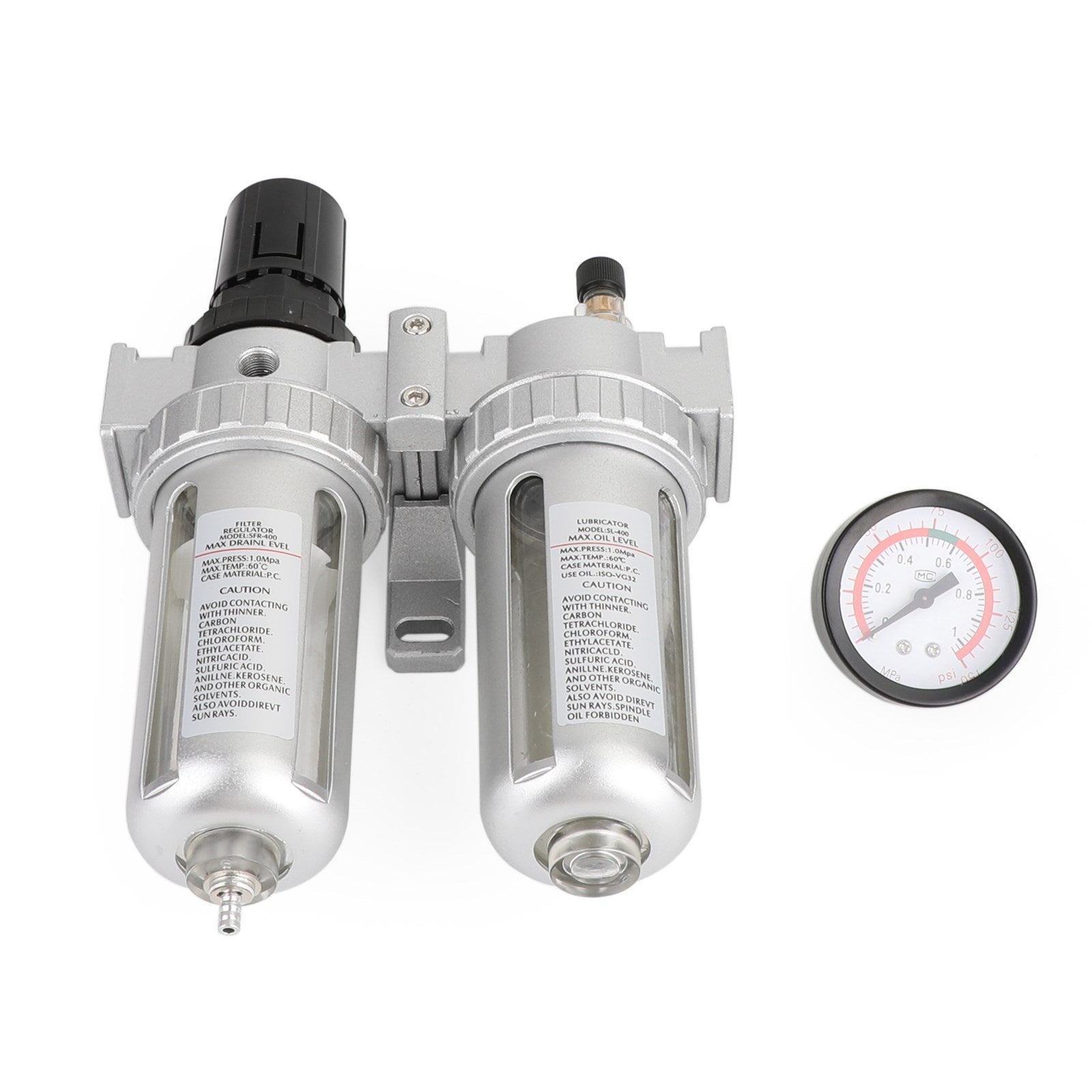 Strumenti per trappole separatore acqua olio filtro compressore aria 1/2" con manometro regolatore
